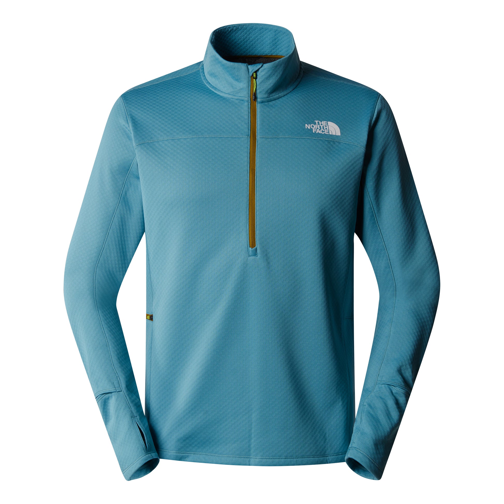 The North Face Winter Warm Pro 1/4 Zip Running Shirt Men-Blue Grey