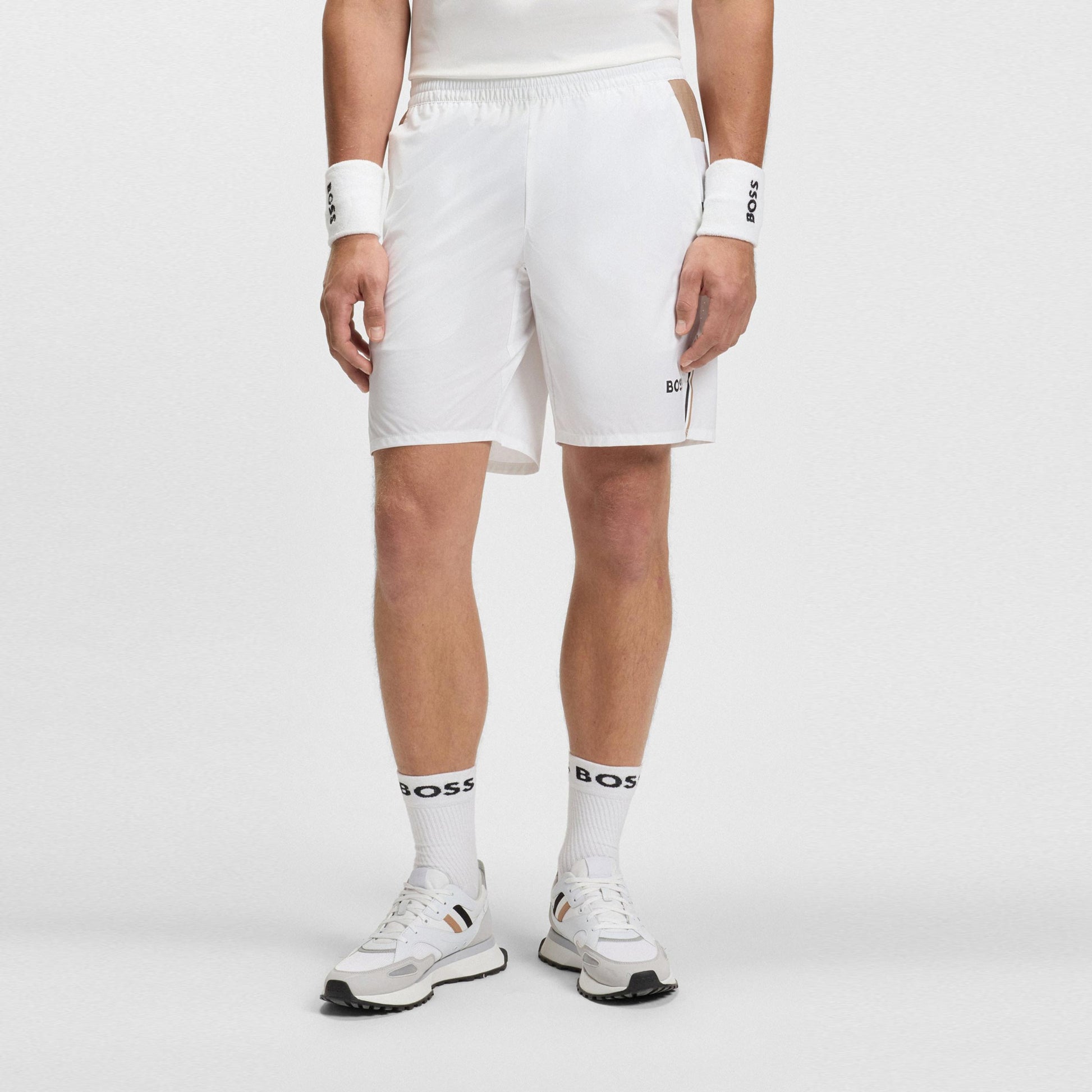 BOSS Match 9in Shorts Men-White