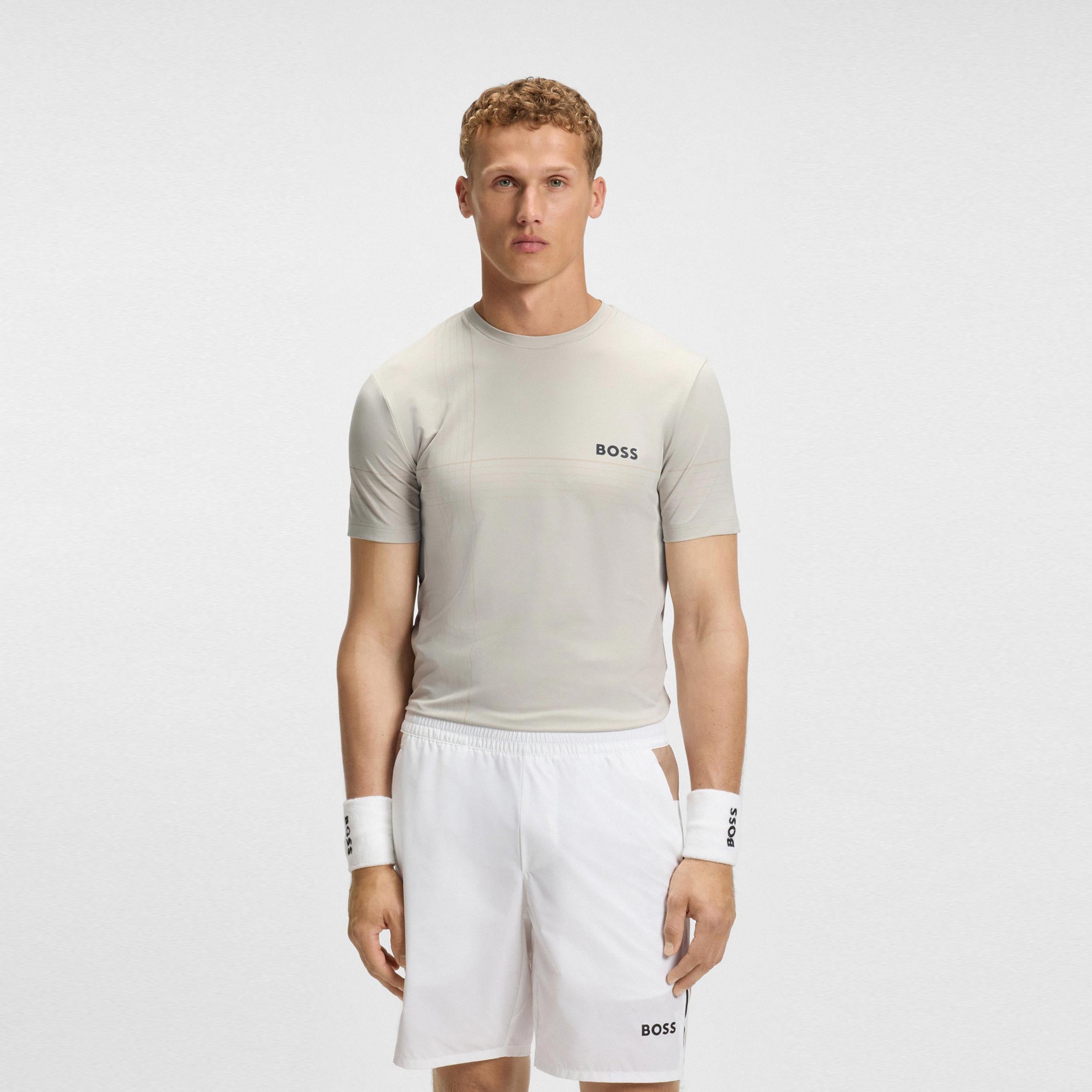 BOSS Tech TOC T-Shirt Herren-Beige