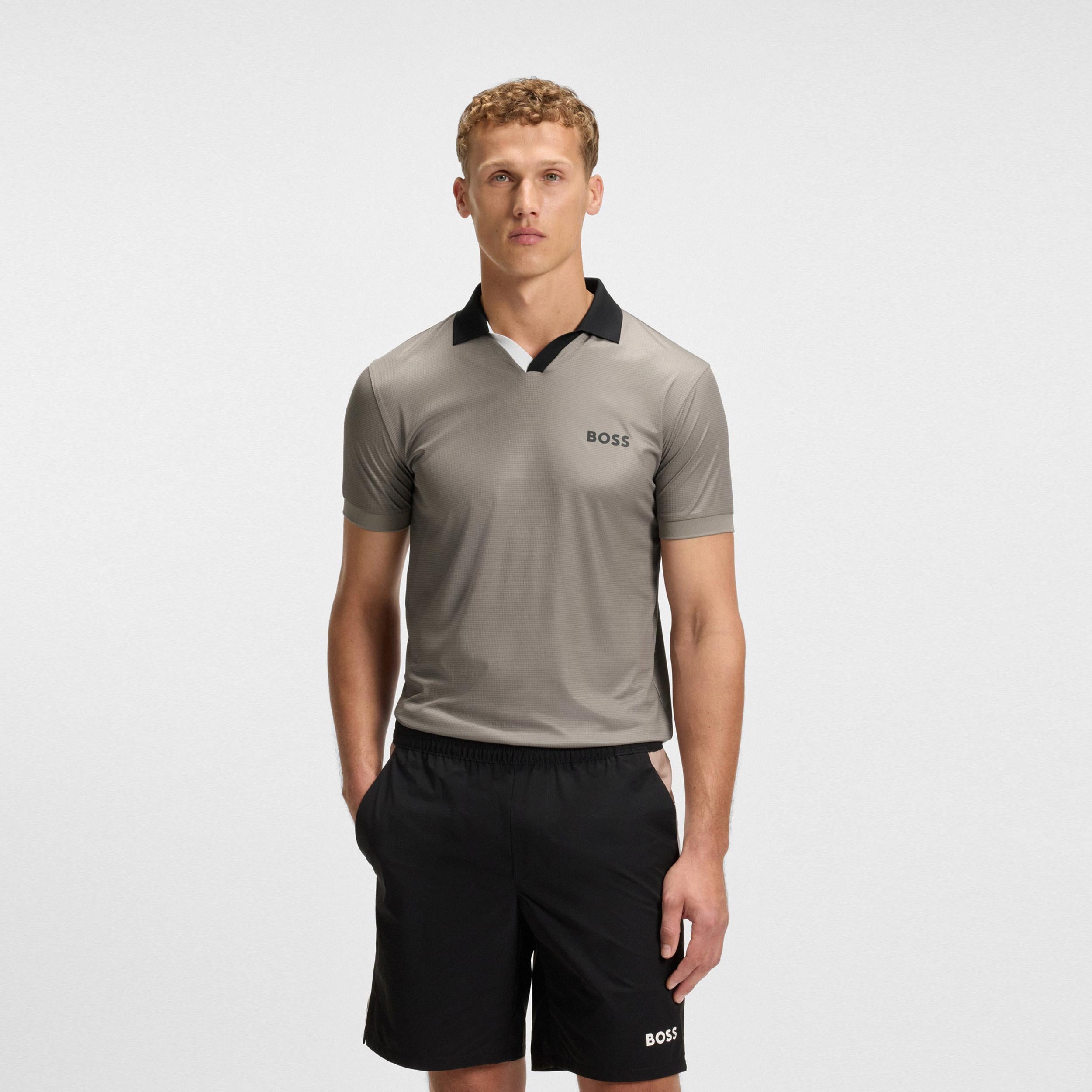 BOSS Palle TOC Polo Men-Grey,Black
