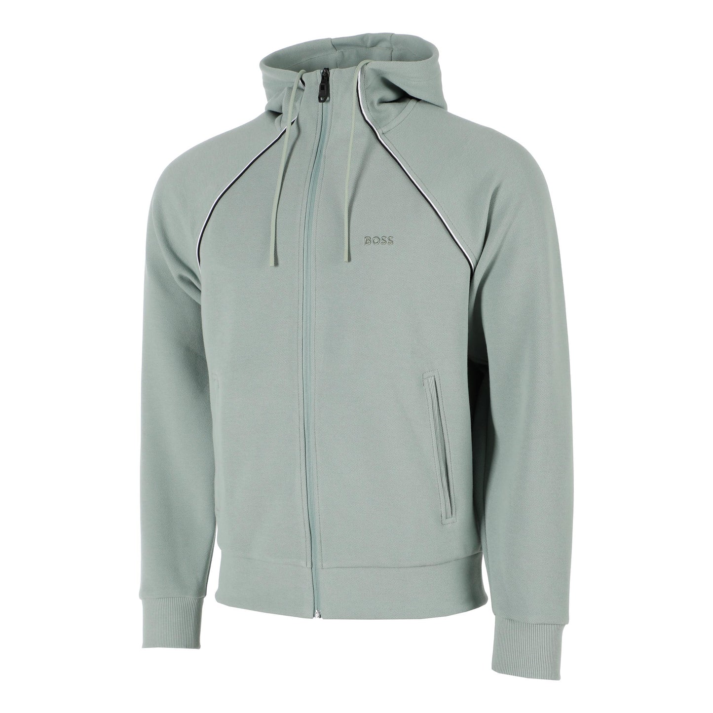 BOSS Saggy Zip Hoodie Men - sage