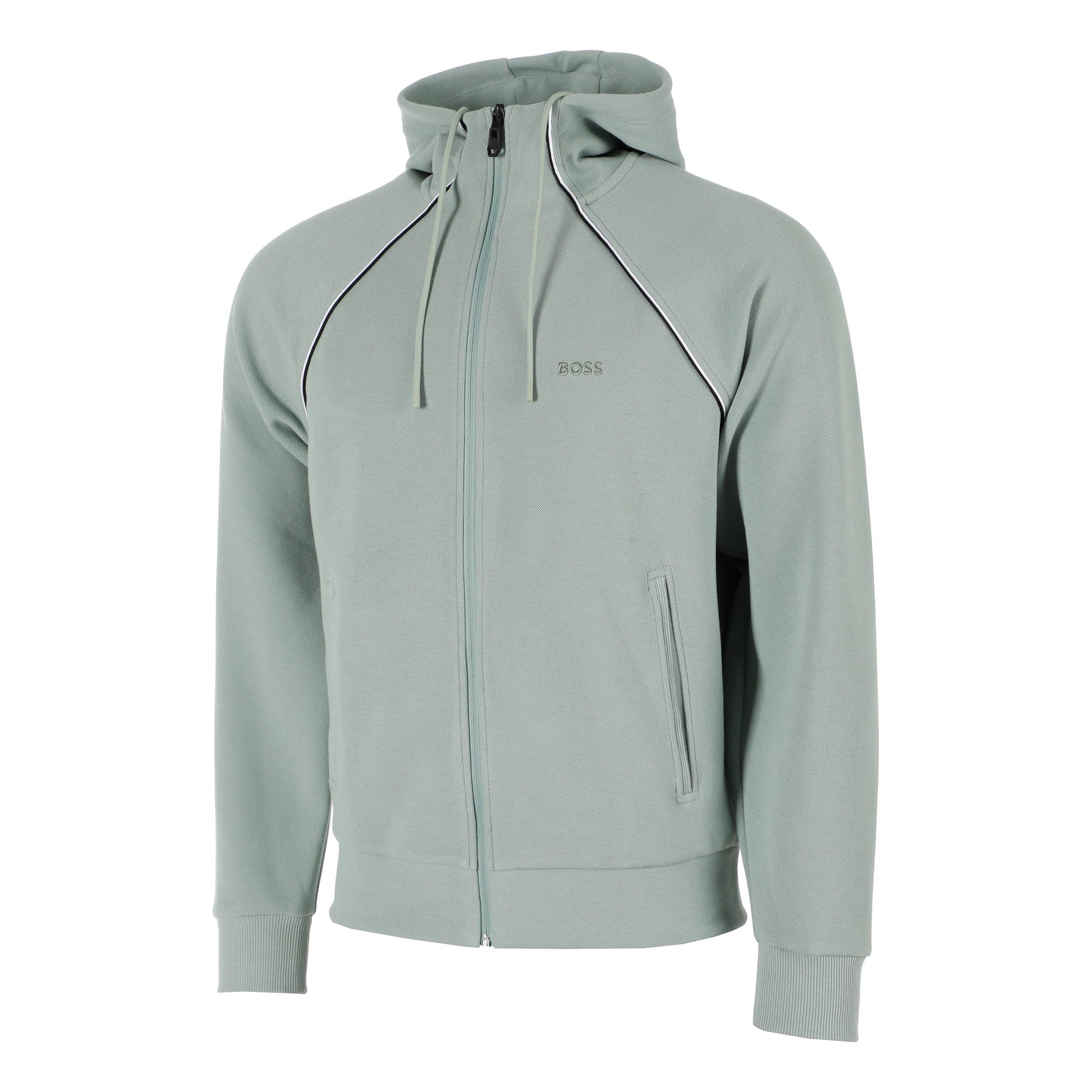 BOSS Saggy Zip Hoodie Men - sage