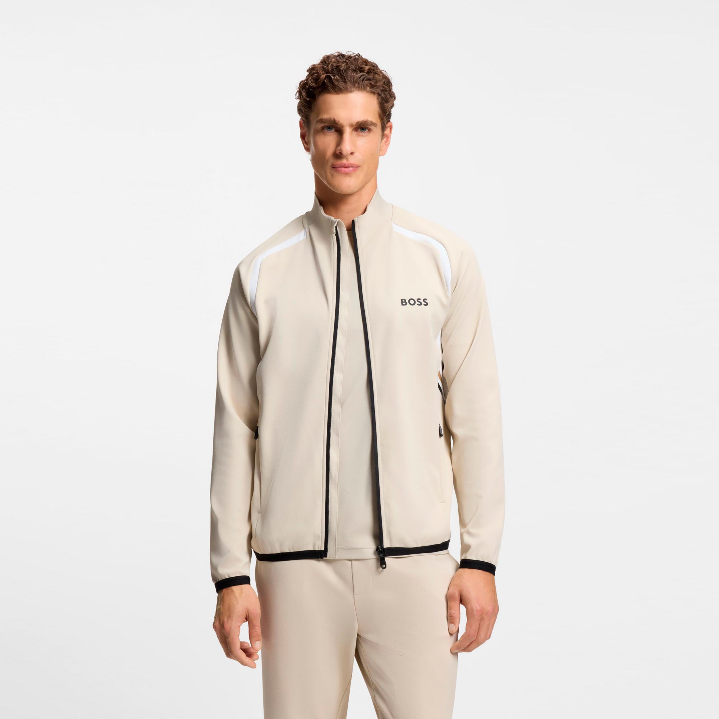 BOSS Spin Training jacket Men - beige