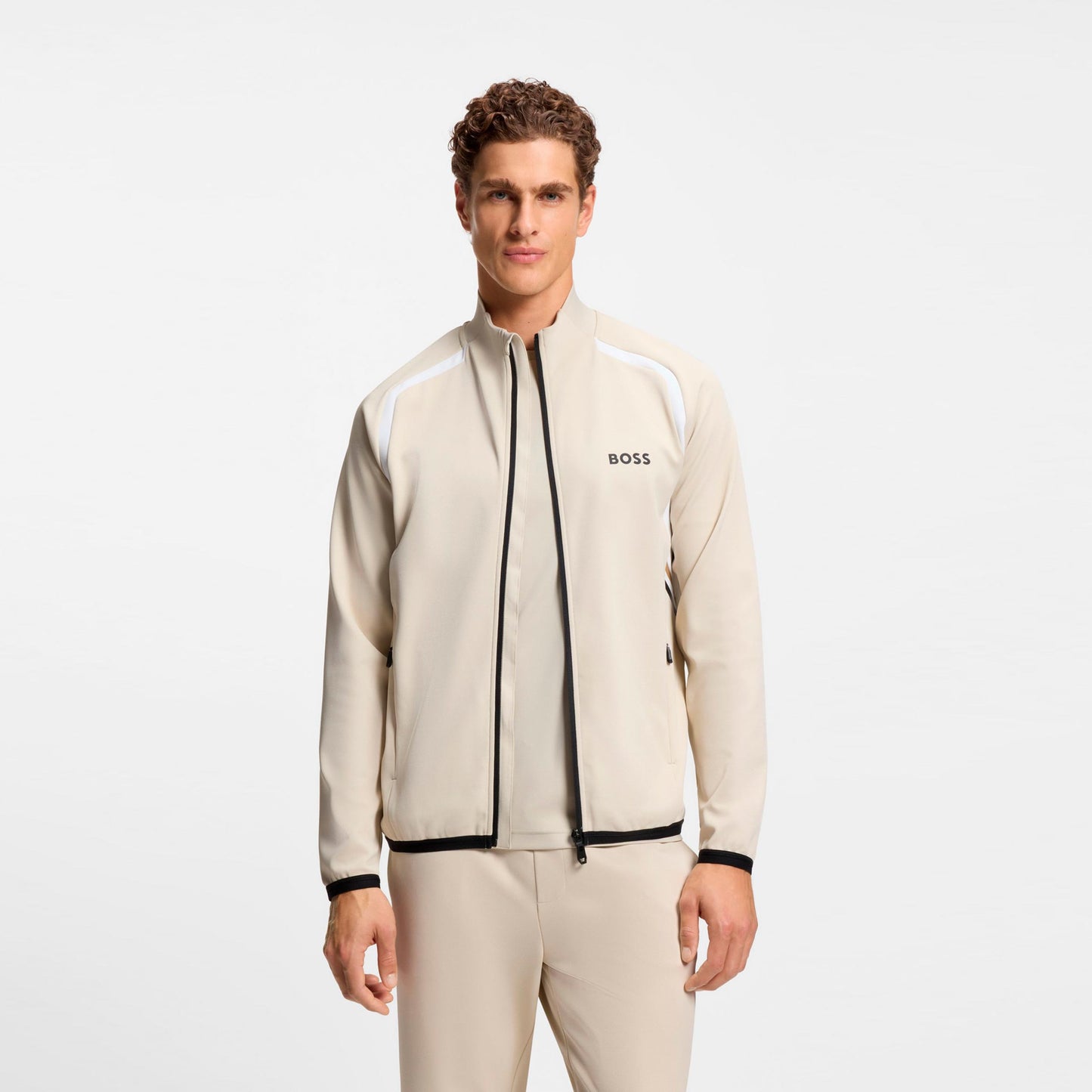 BOSS Spin Training jacket Men - beige