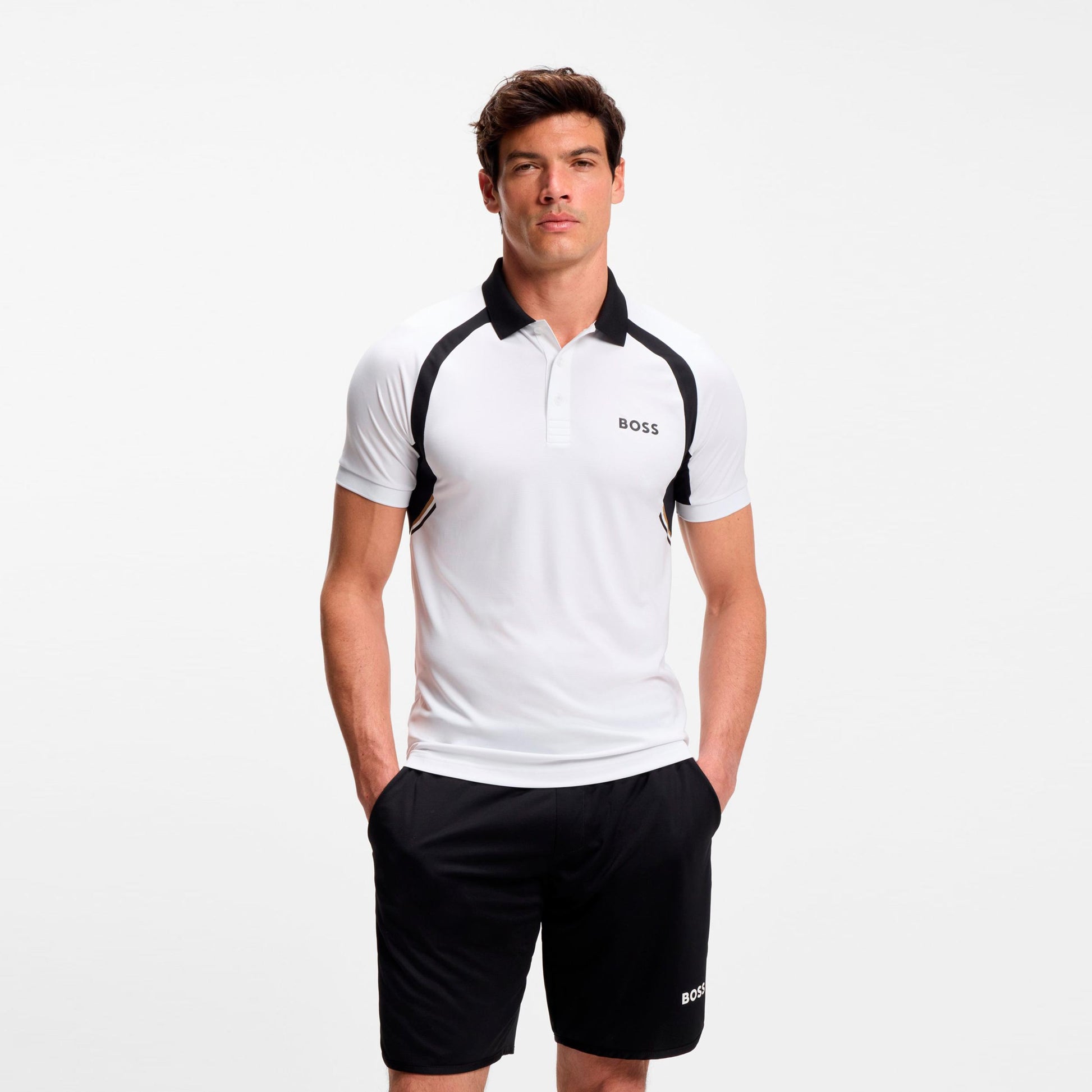BOSS Spin Polo Herren-weiß