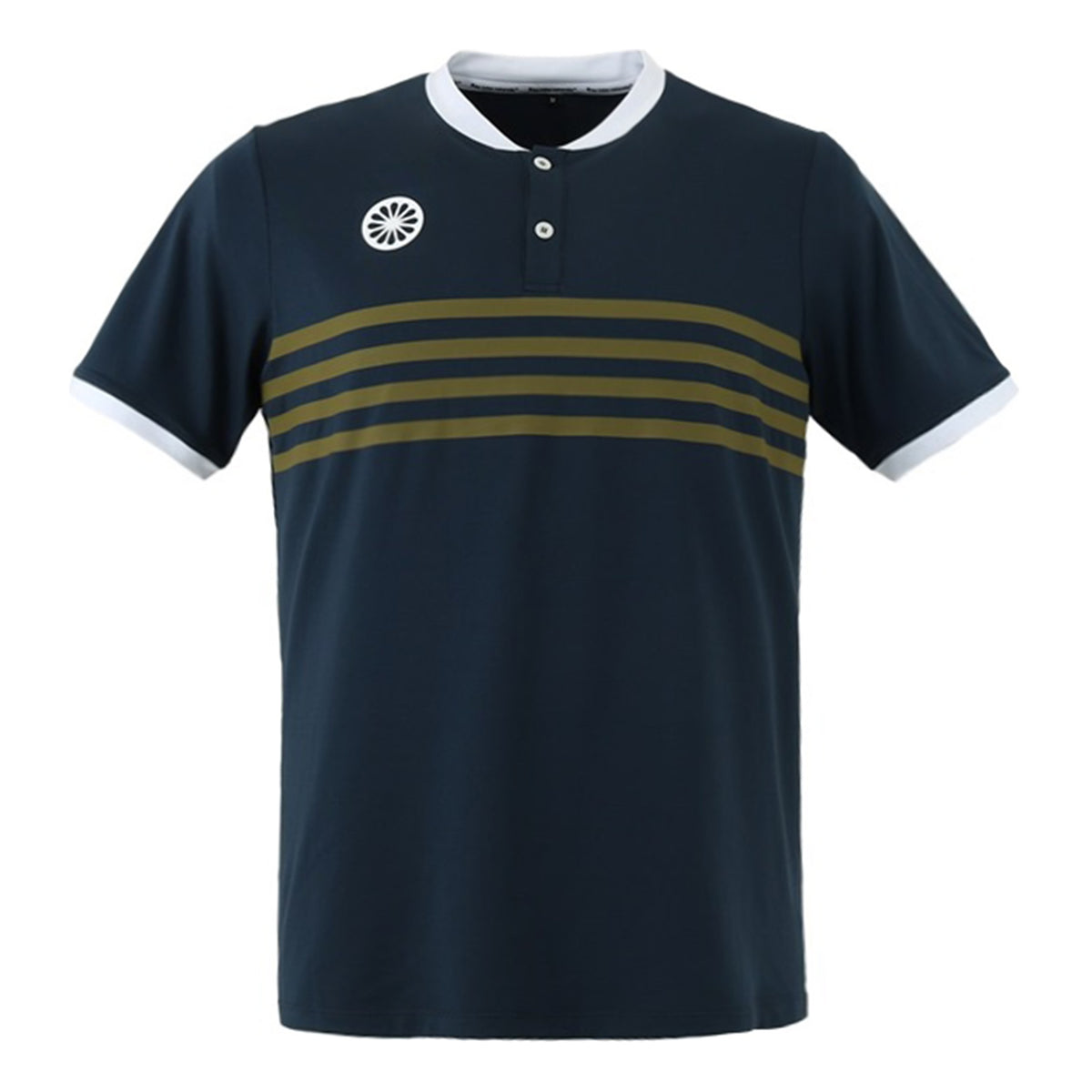 The Indian Maharadja Kadiri Men Striped Button T-Shirt Herren - dunkelblau,