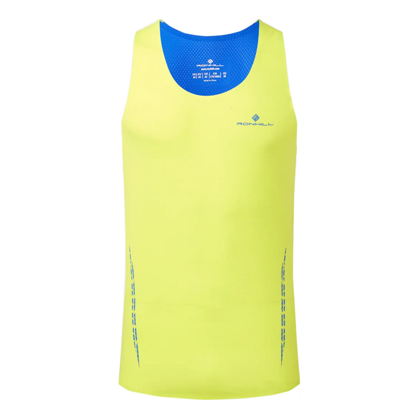 Ronhill Tech Race Running shirt Men - lime, blue