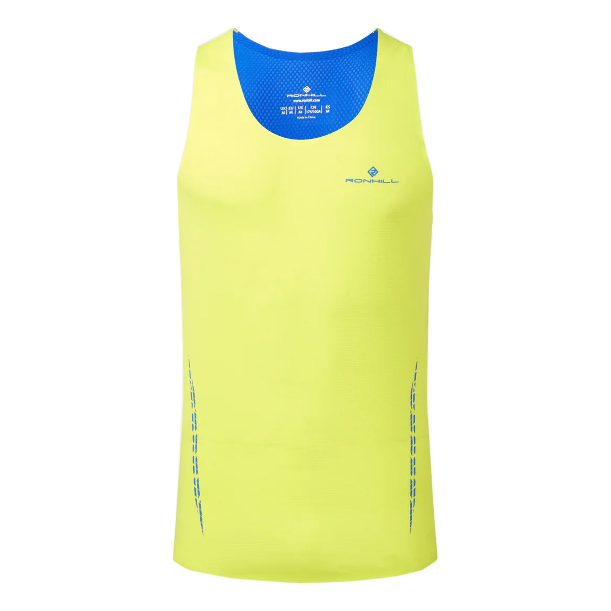 Ronhill Tech Race Running shirt Men - lime, blue