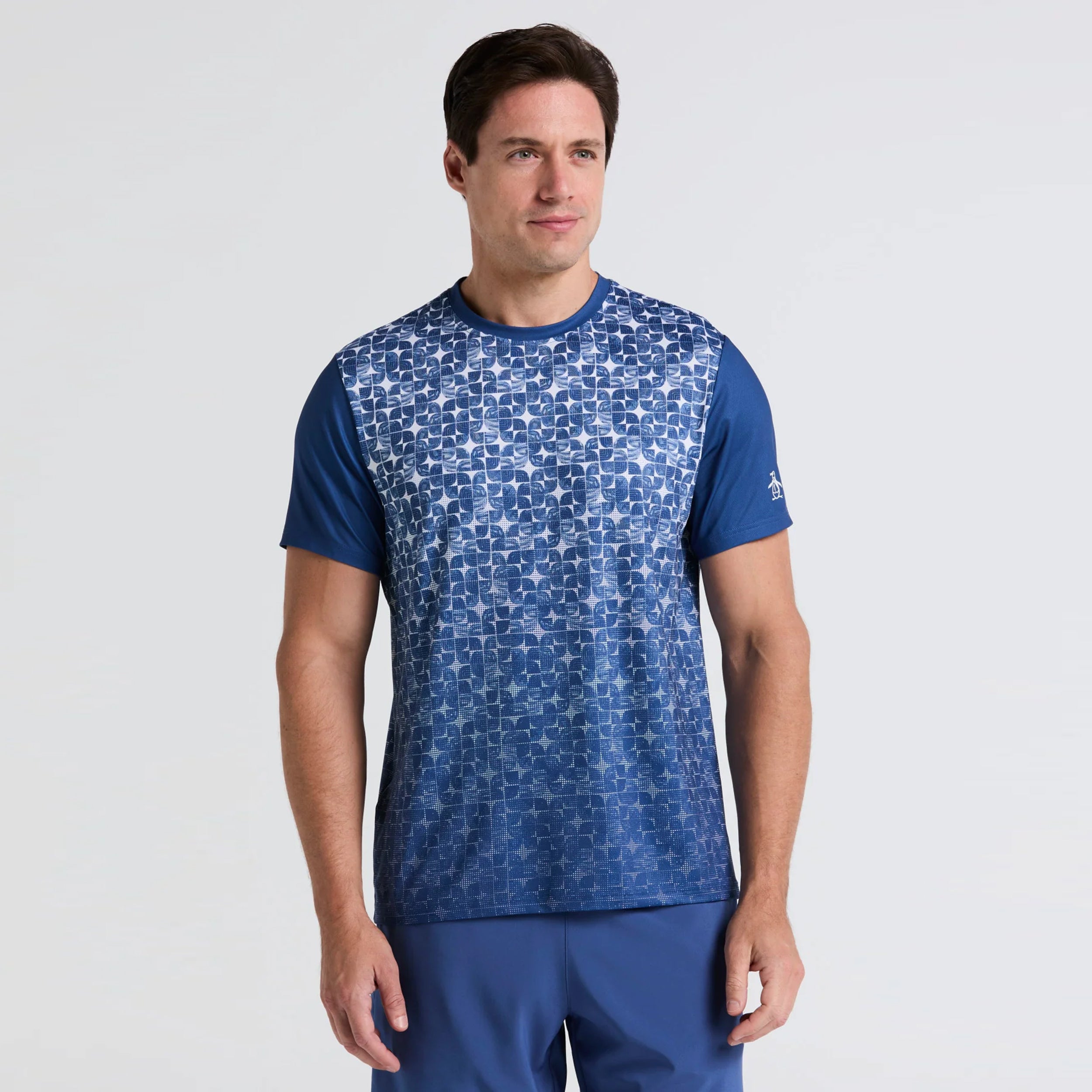 Original Penguin Performance Crew Block T-Shirt Herren-Dunkelblau