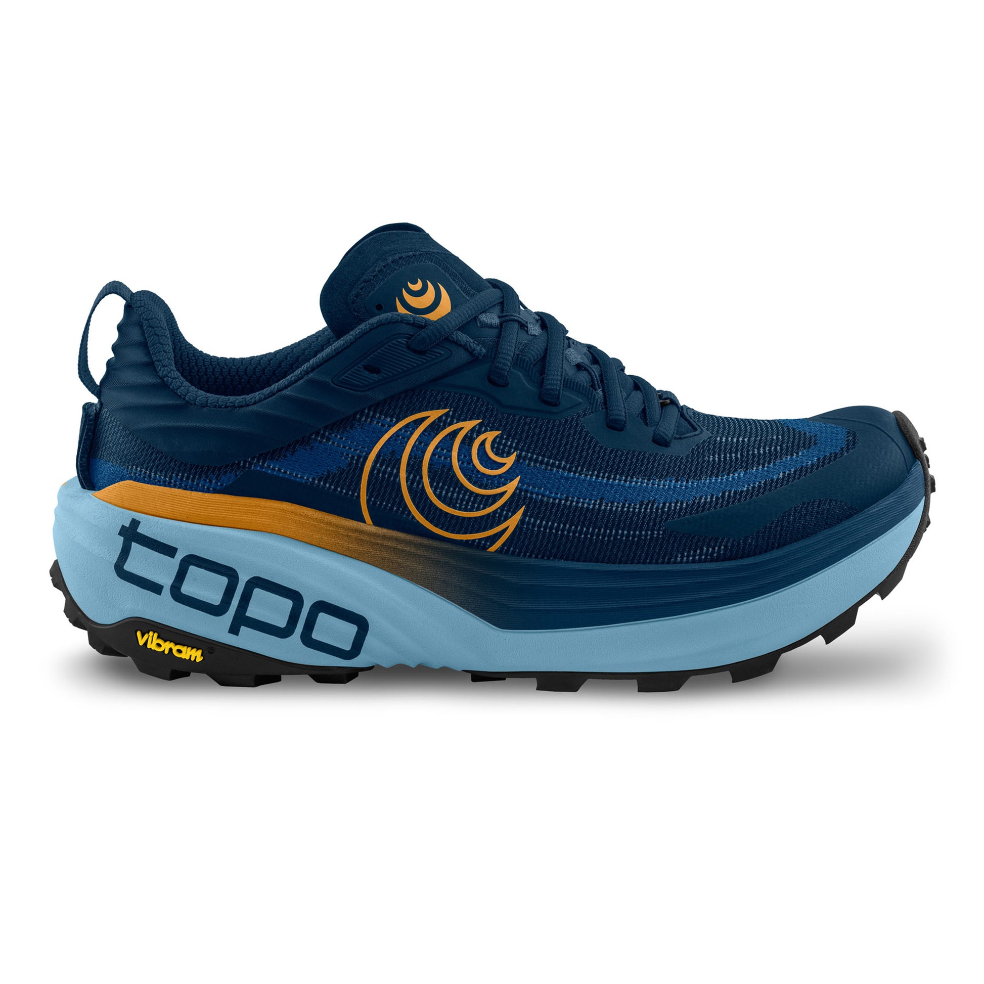 TOPO ATHLETIC Vista Trailschuh Herren - dunkelblau, orange