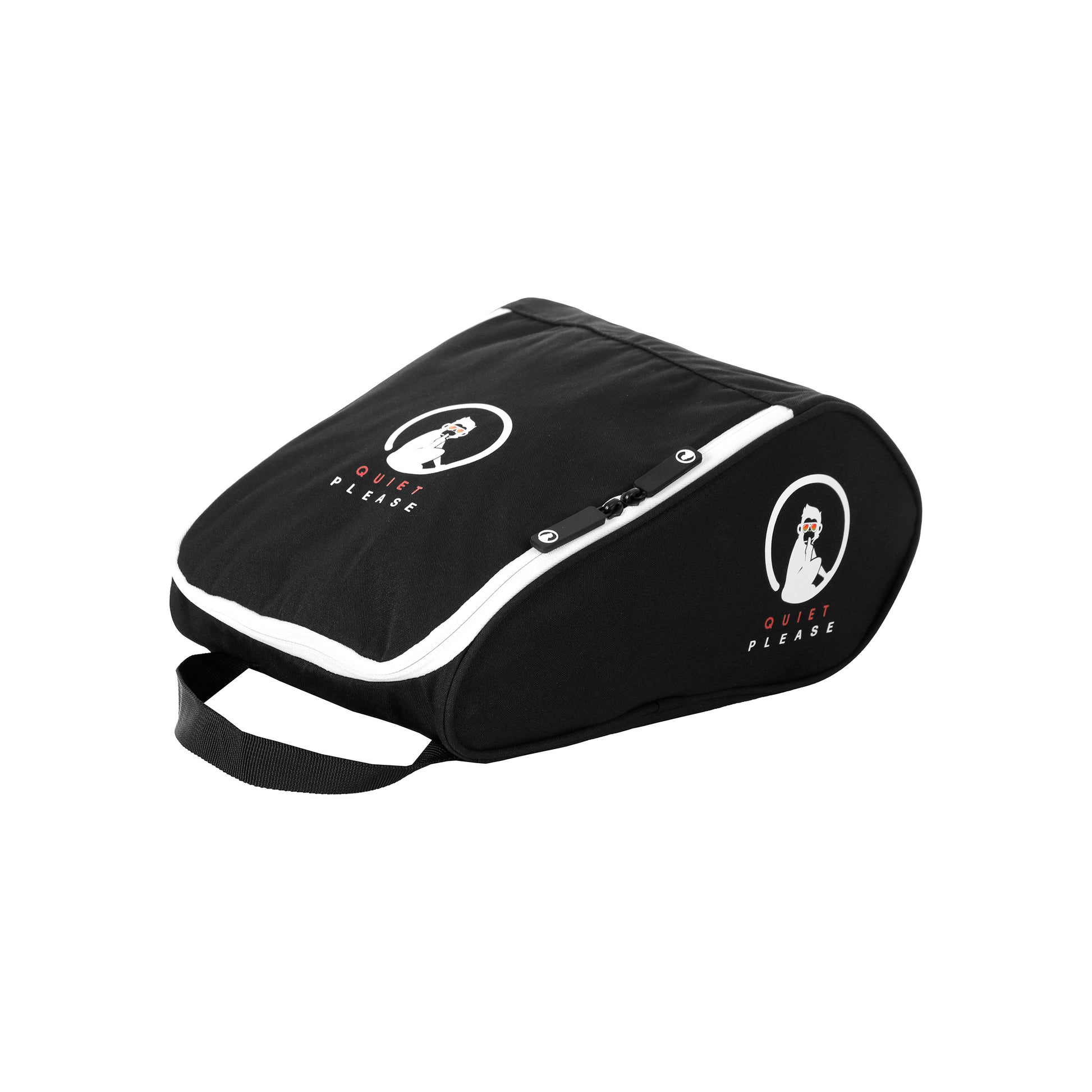 Quiet Please Shoe Bag-Black