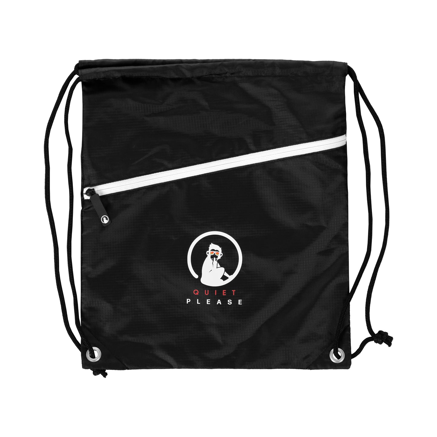 Quiet Please Shoe Bag-Black