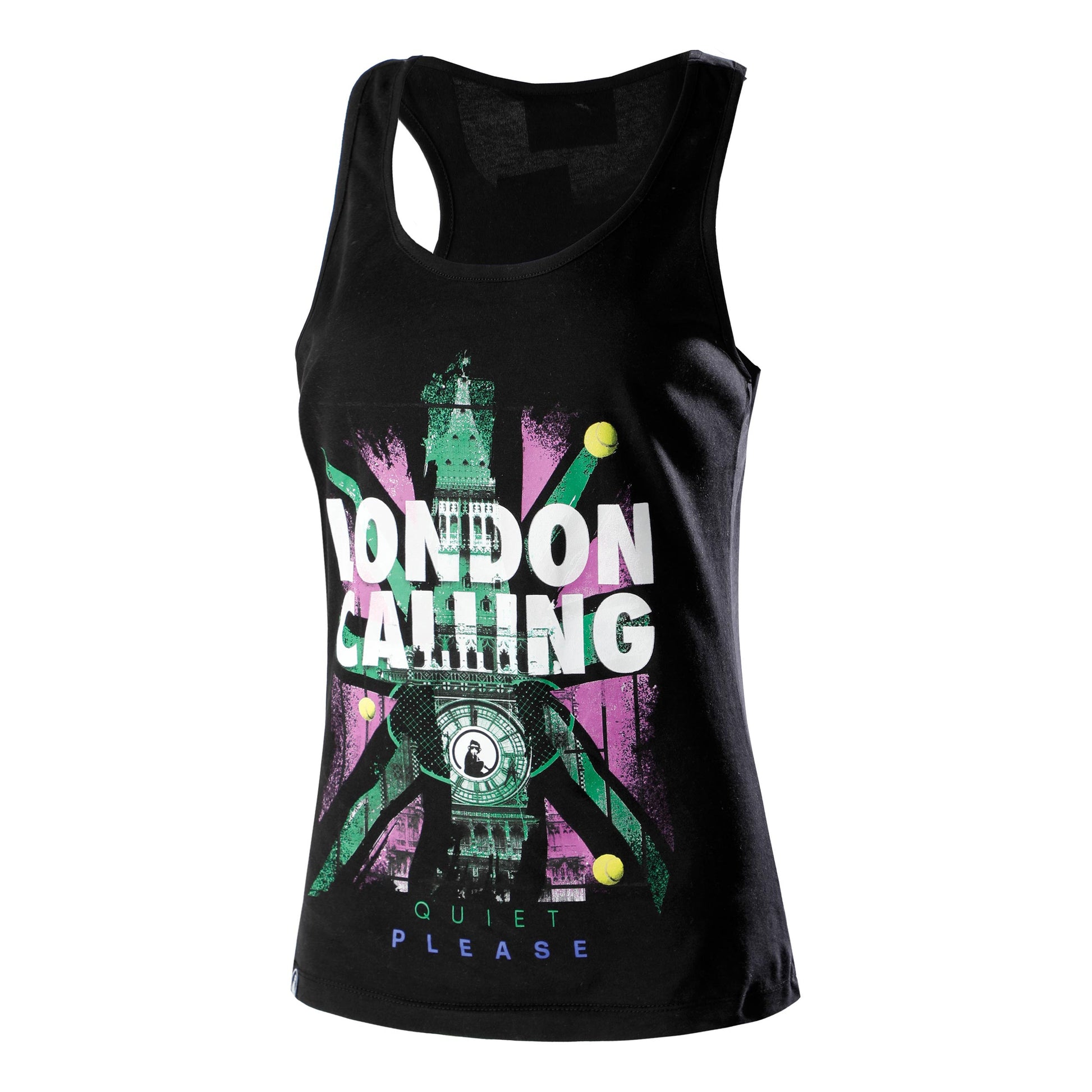 Quiet Please London Calling Tank top Women - black, multicoloured