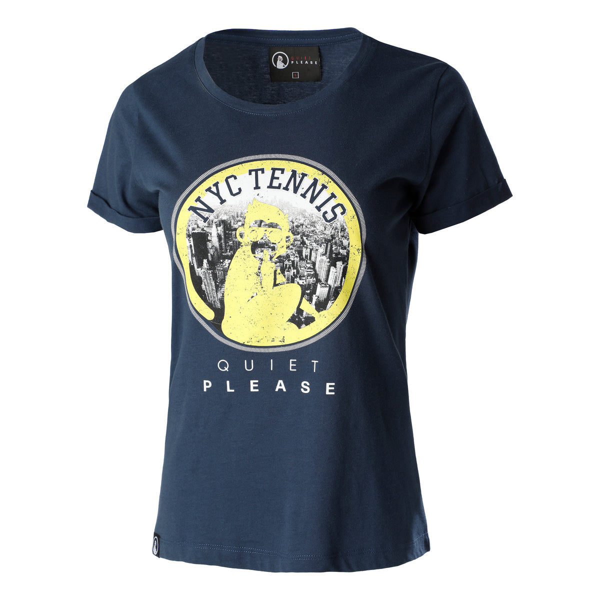Quiet Please NYC T-Shirt Damen - dunkelblau, mehrfarbig