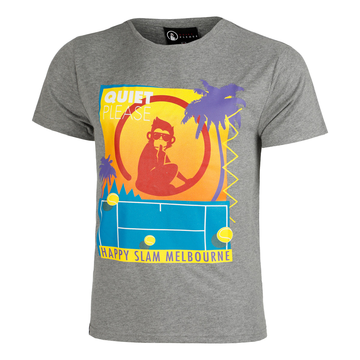 Quiet Please Happy Slam T-Shirt Men - grey, multicoloured