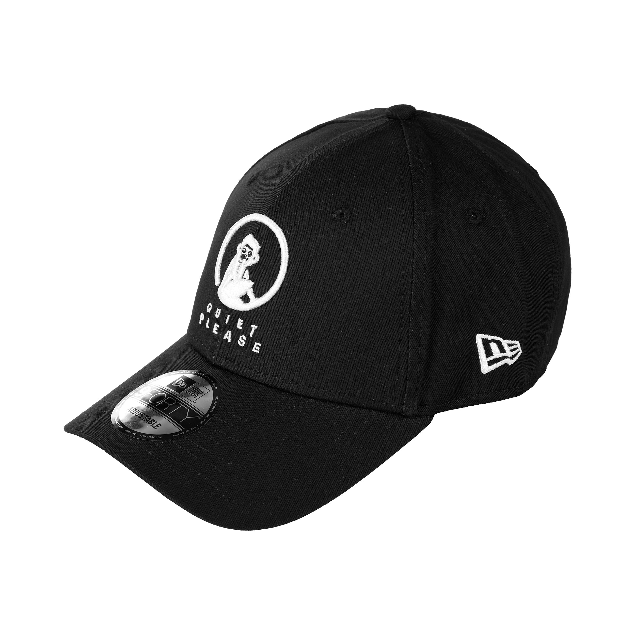 Quiet Please New Era 9FORTY Cap-Black,White