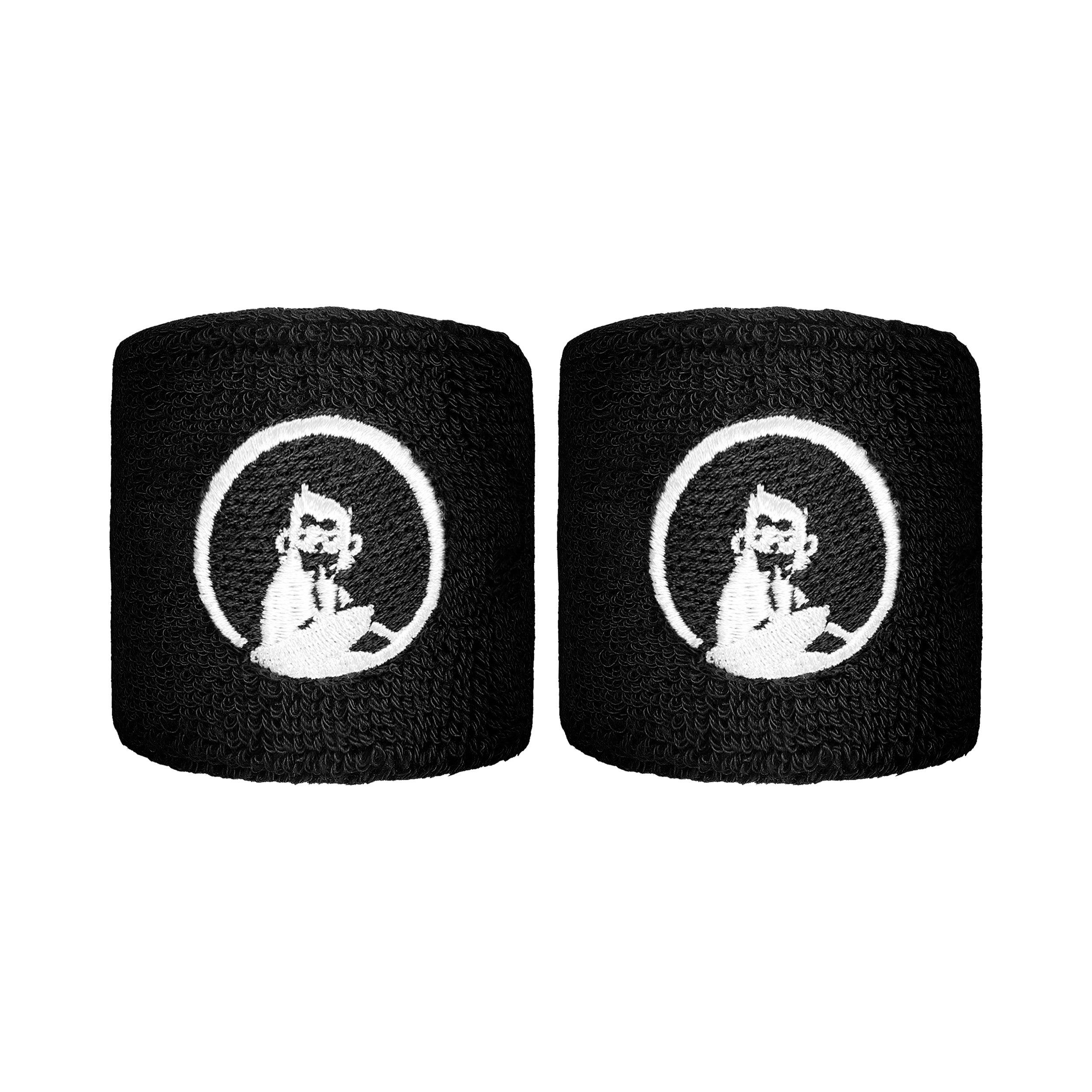 Quiet Please Wristband 2 Pack short - black