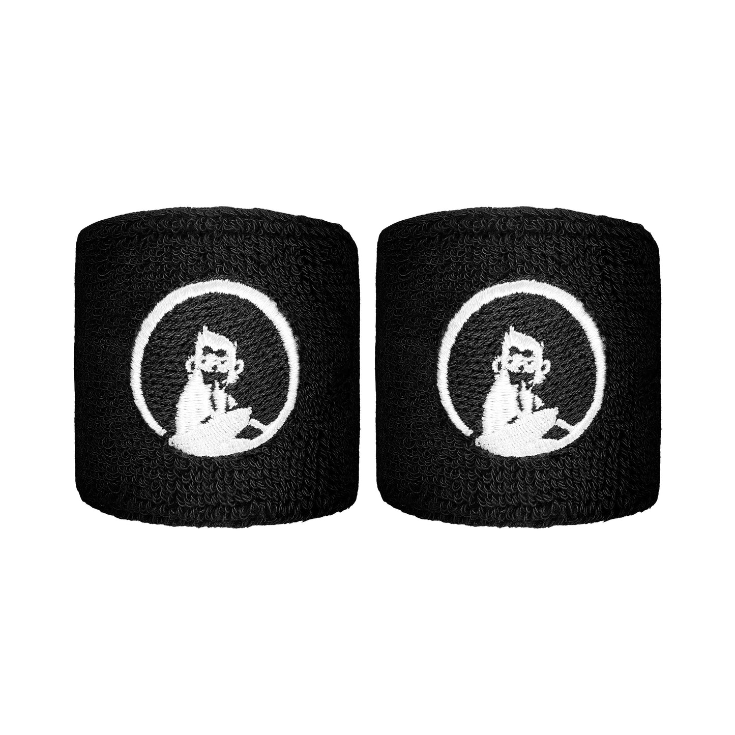 Quiet Please Wristband 2 Pack short - black