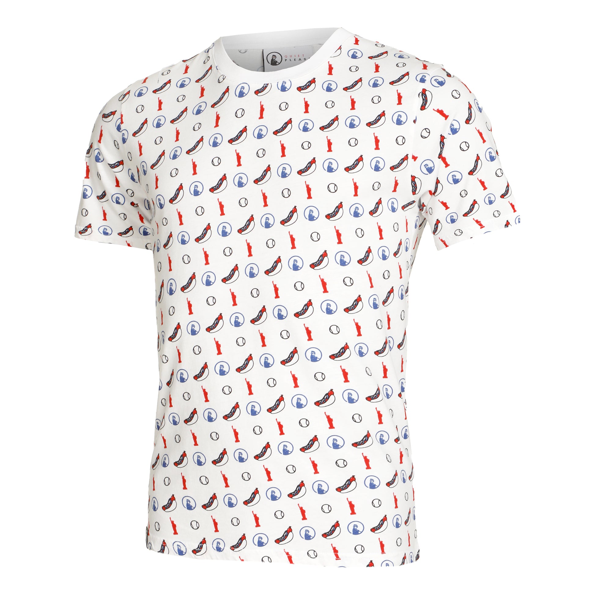 Quiet Please New York Statement T-Shirt Men - white, multicoloured