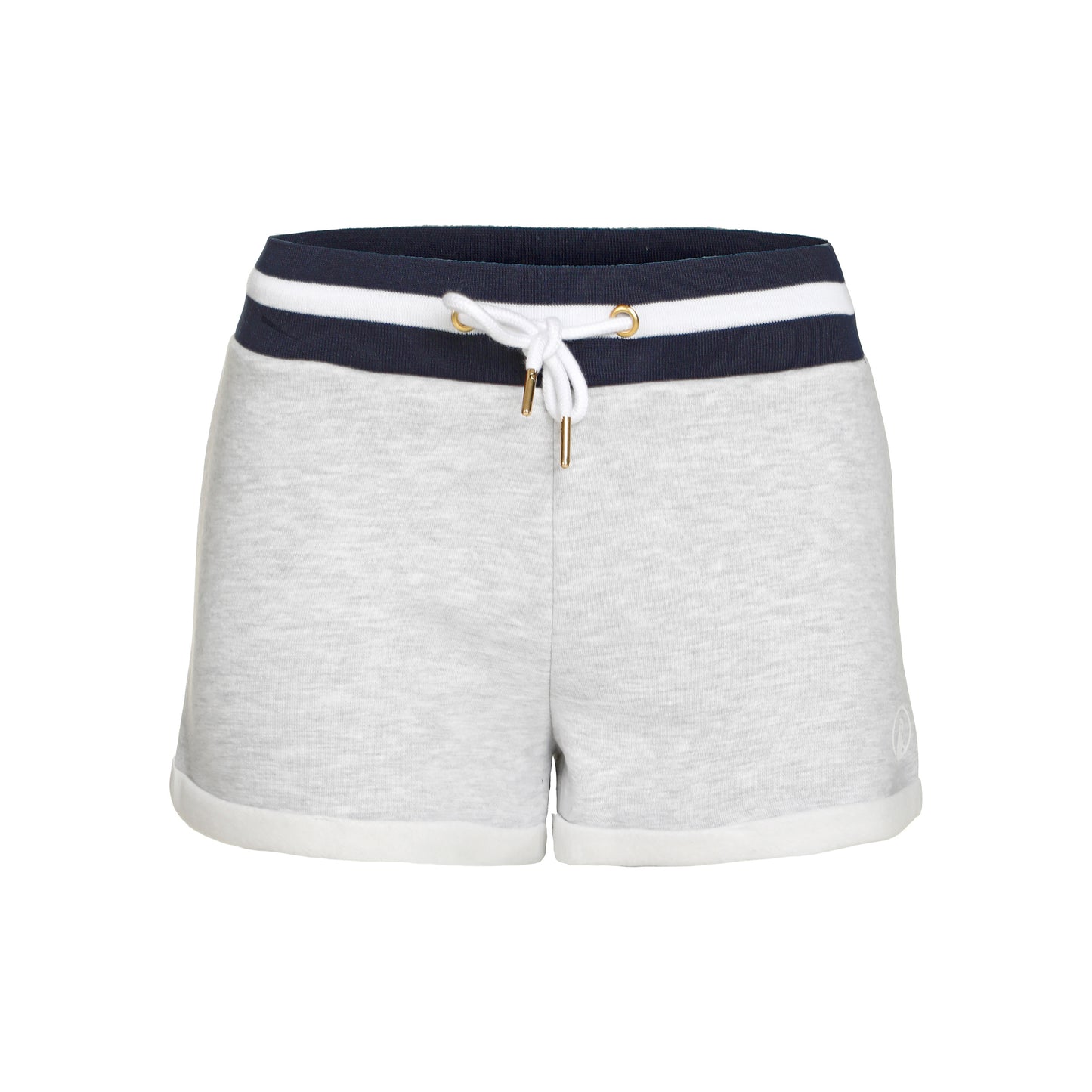 Quiet Please Basic Shorts Women-Lightgrey,Dark Blue