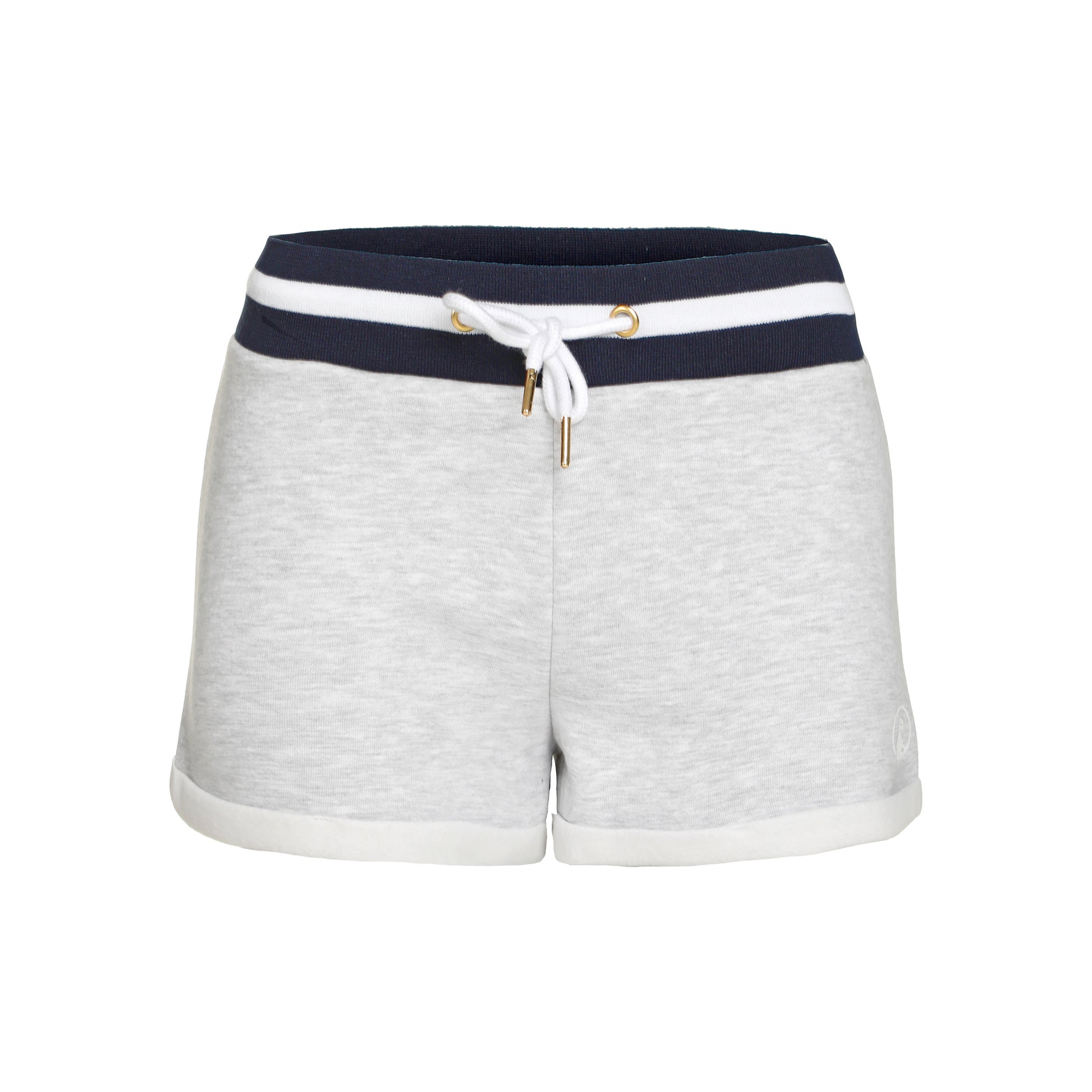 Quiet Please Basic Shorts Women-Lightgrey,Dark Blue