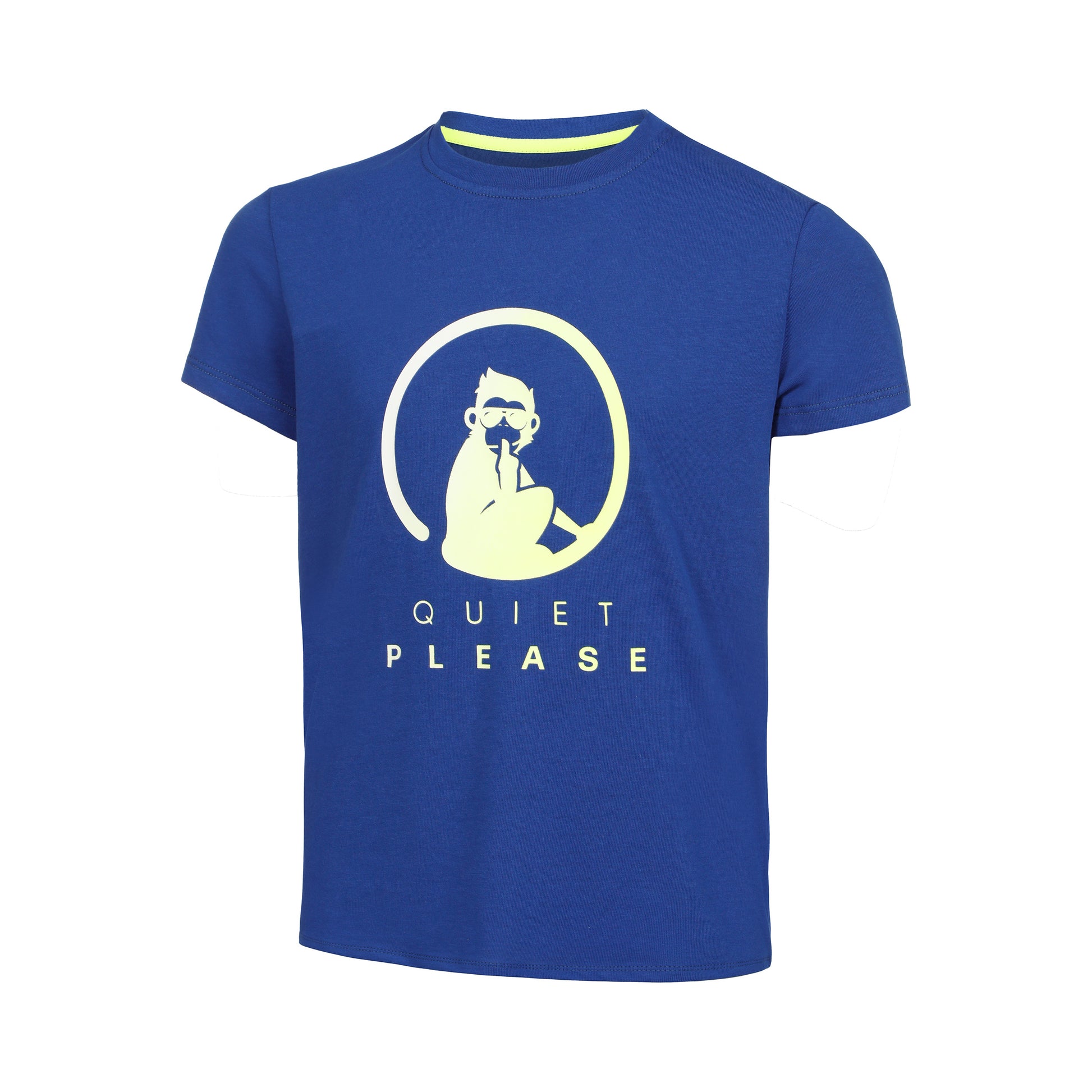Quiet Please Advantage Logo T-Shirt Jungen-Blau,Gelb