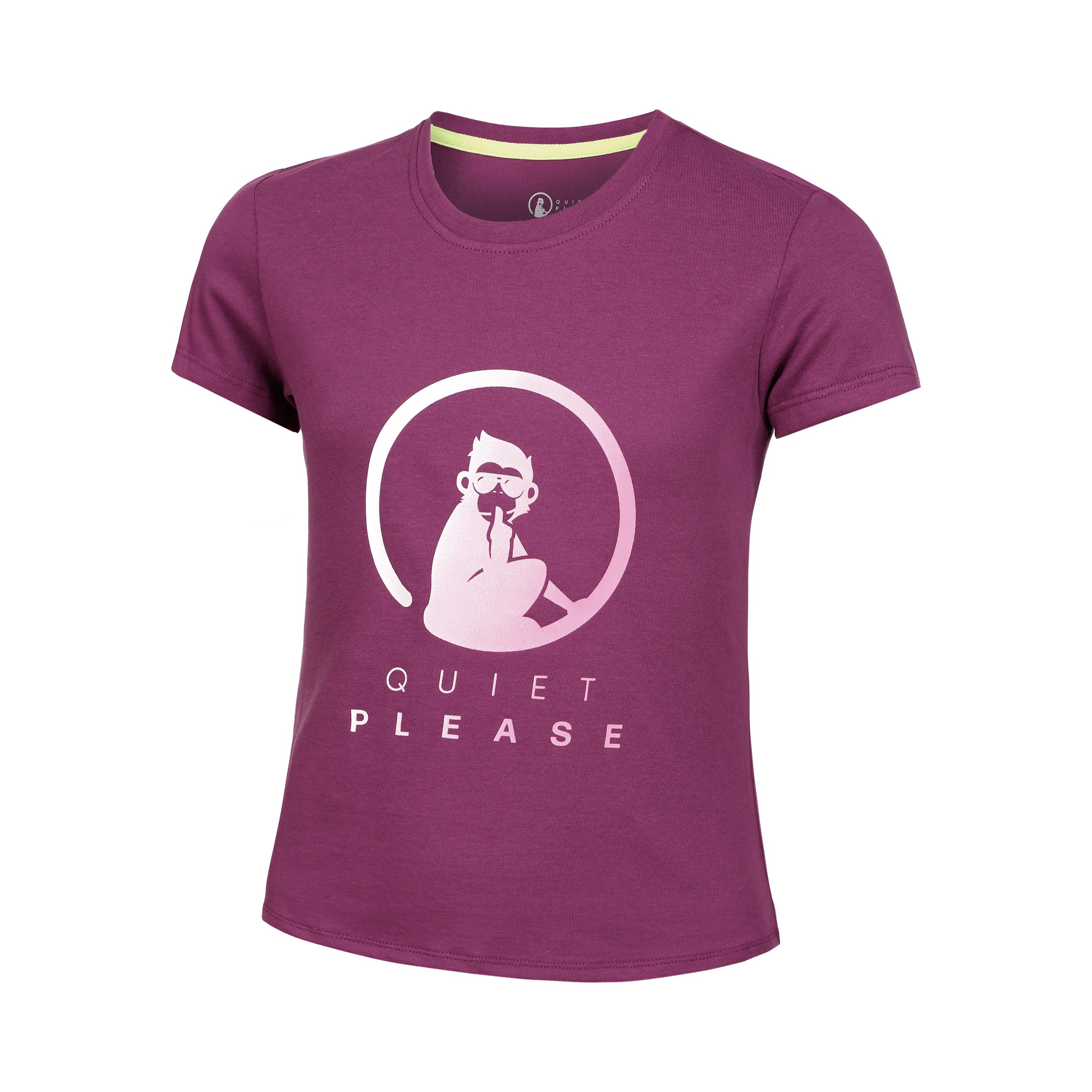 Quiet Please Baseline Logo T-Shirt Mädchen-Berry,Pink