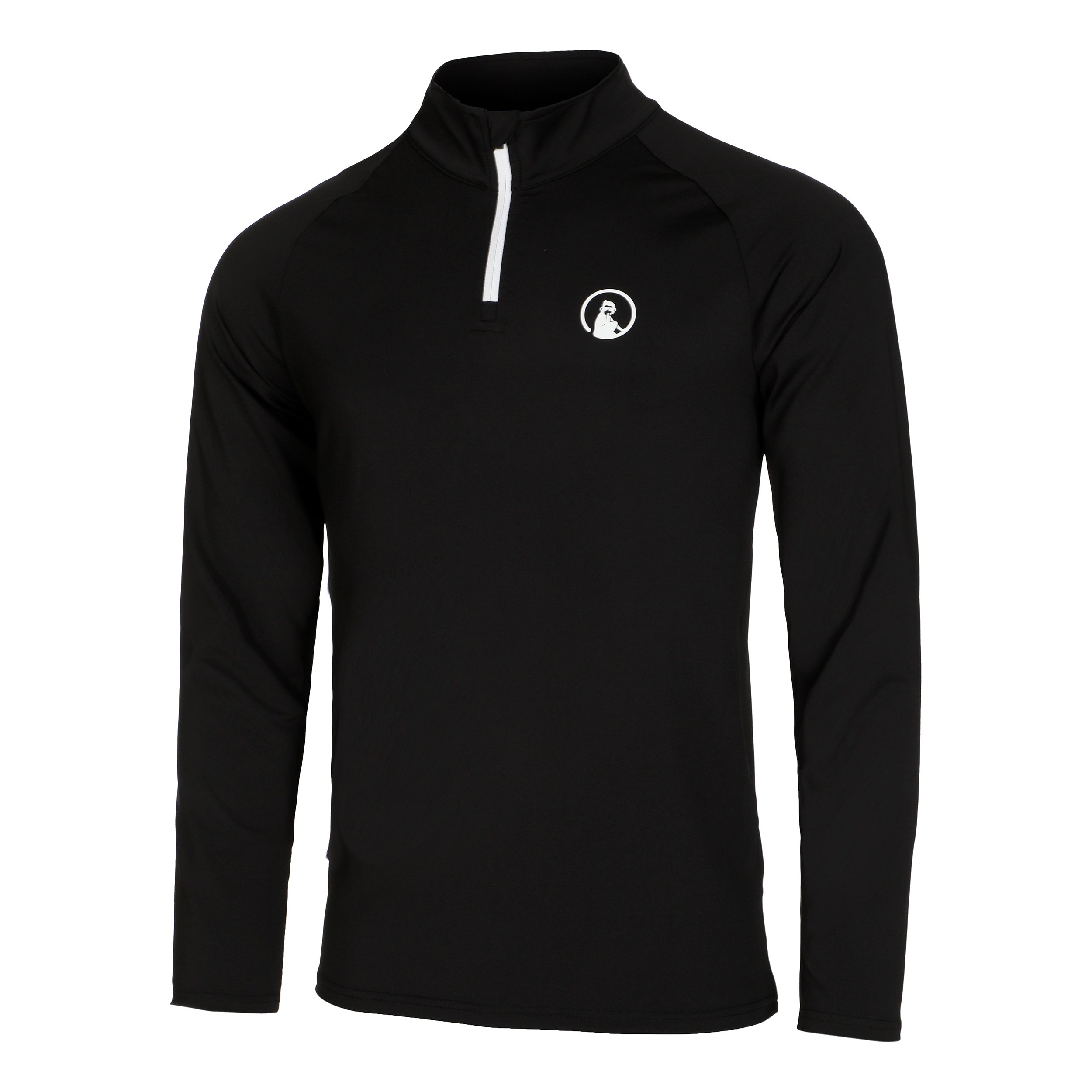 Quiet Please Big Serve 1/4 Zip Long Sleeve Men-Black,White