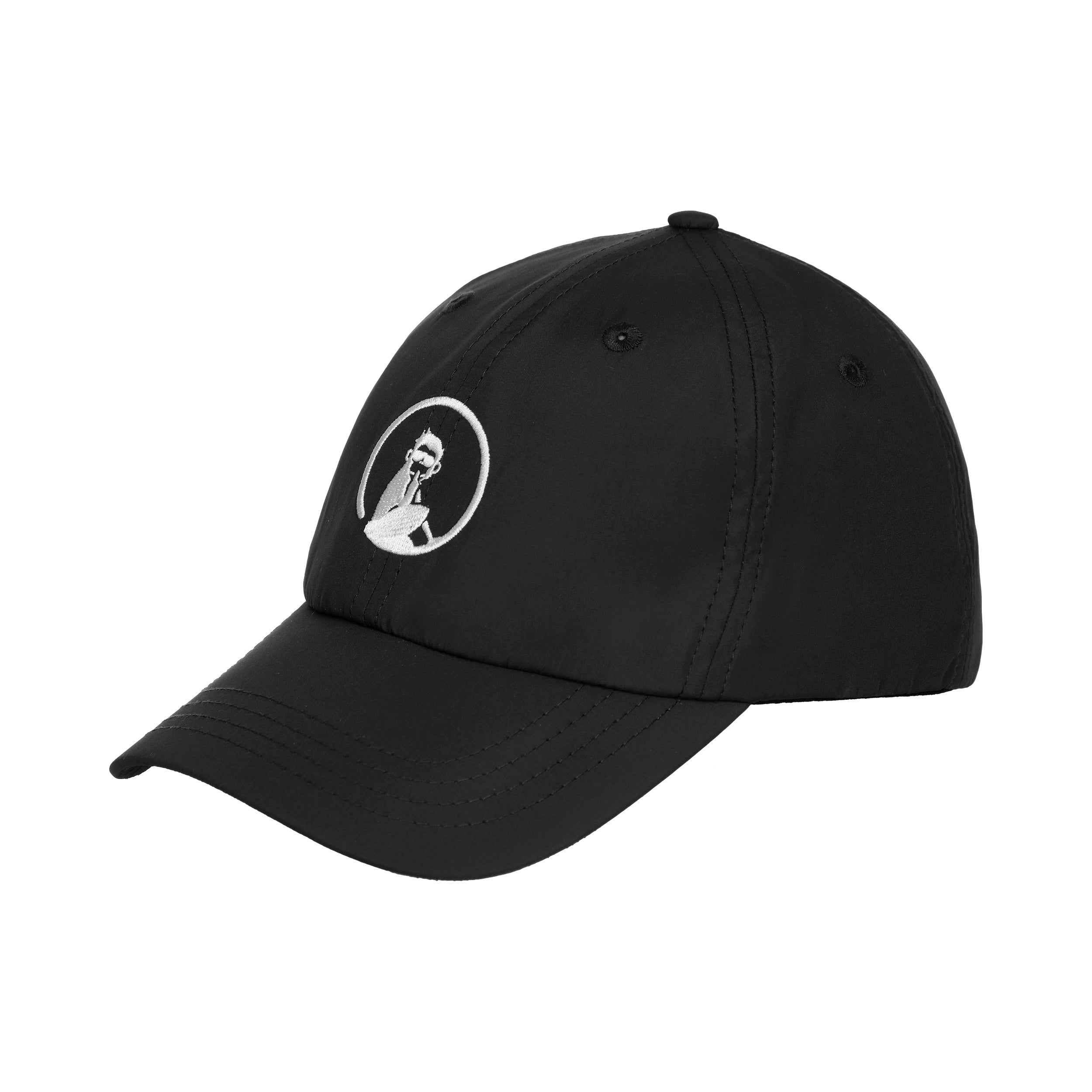 Quiet Please Court Cap-Black,White