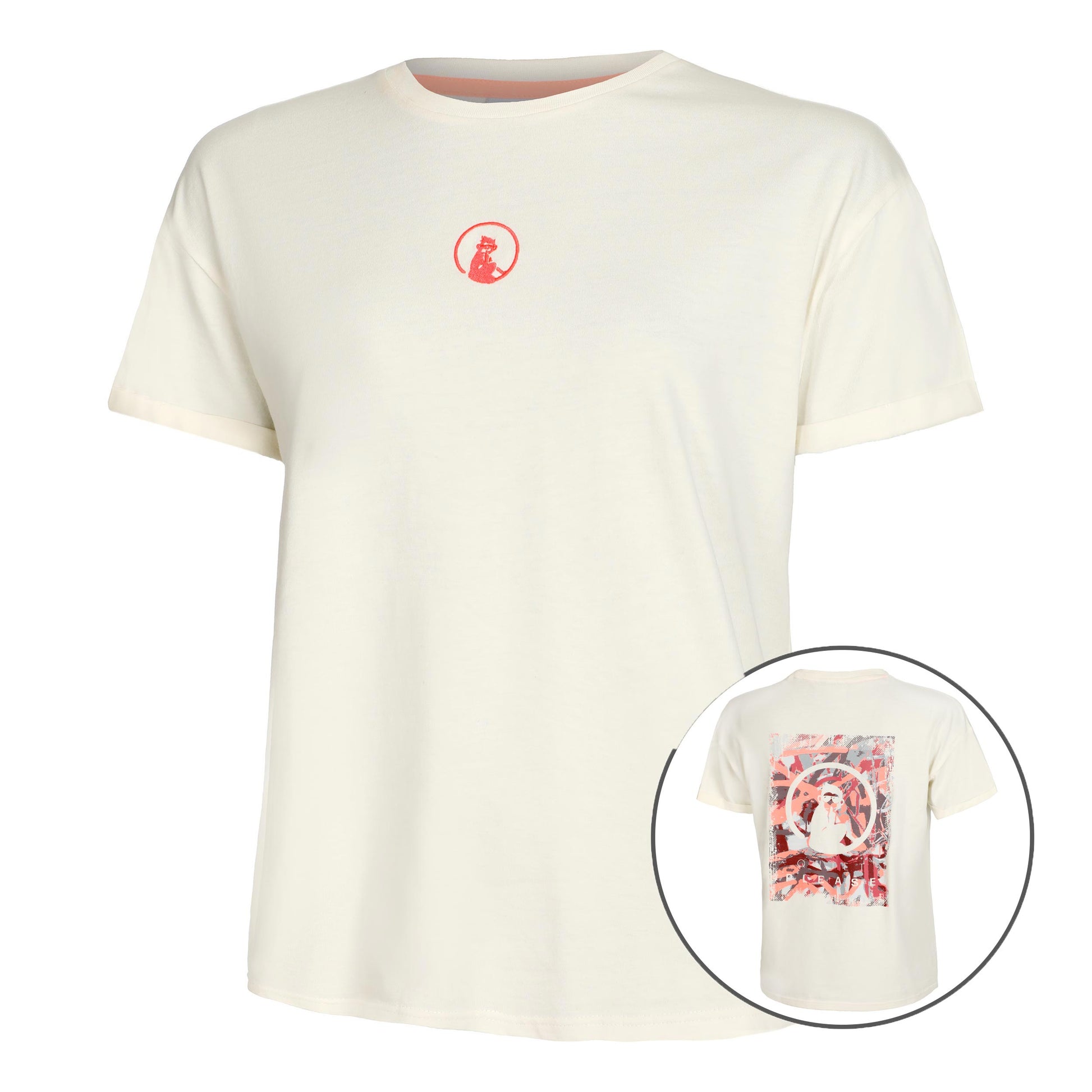 Quiet Please Sketchy T-Shirt Women - white, red