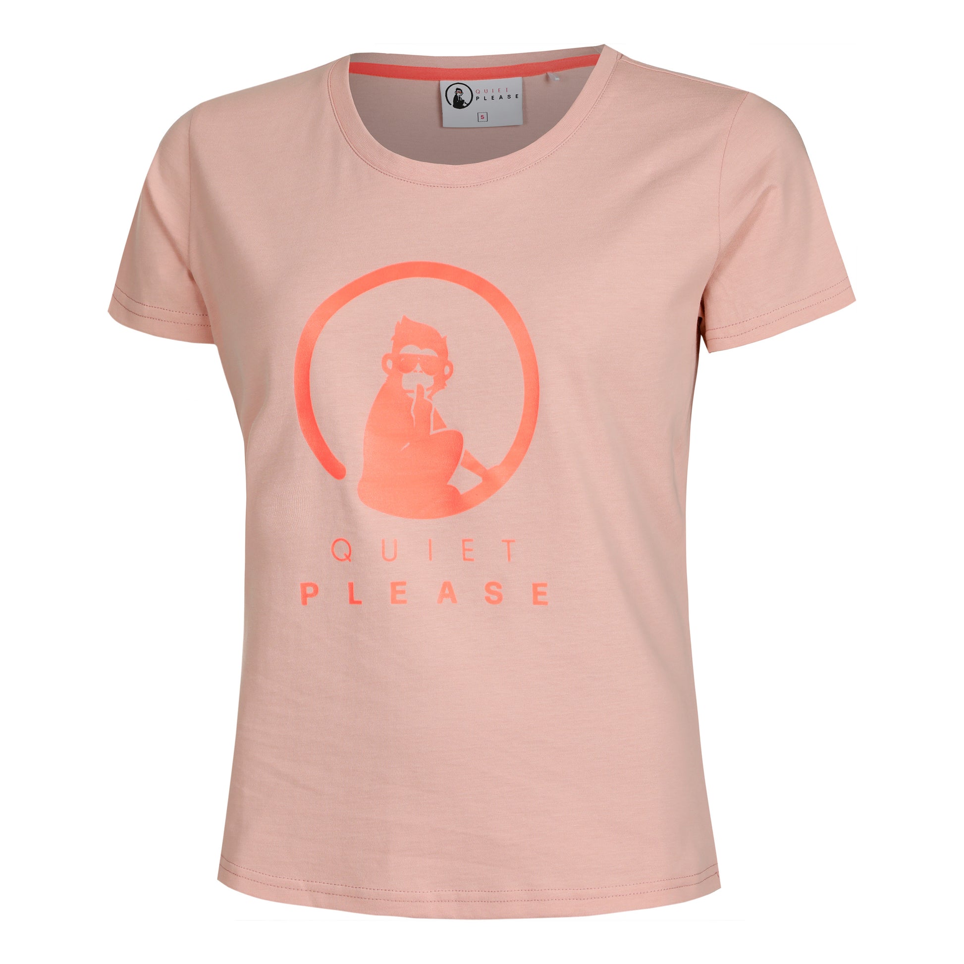 Quiet Please Baseline T-Shirt Damen - altrosa, rot