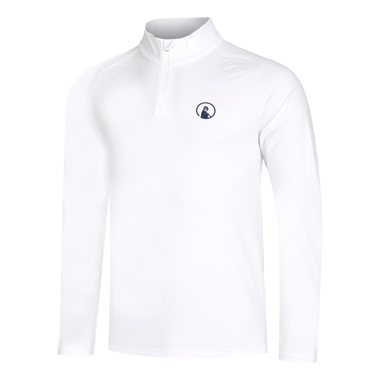 Quiet Please Big Serve 1/4 Zip Longsleeve Herren-Weiß