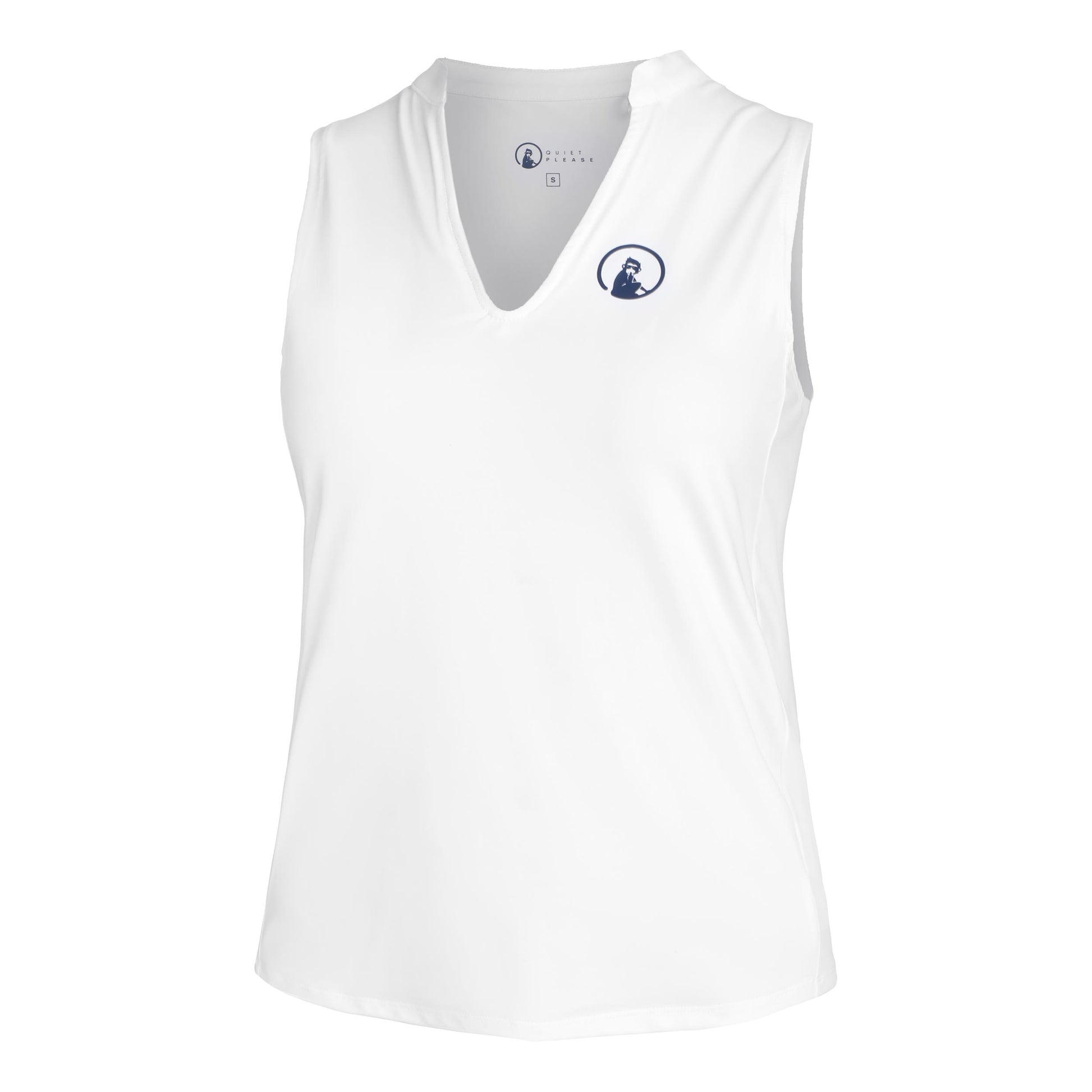 Quiet Please Slice Tank-Top Damen-Weiß