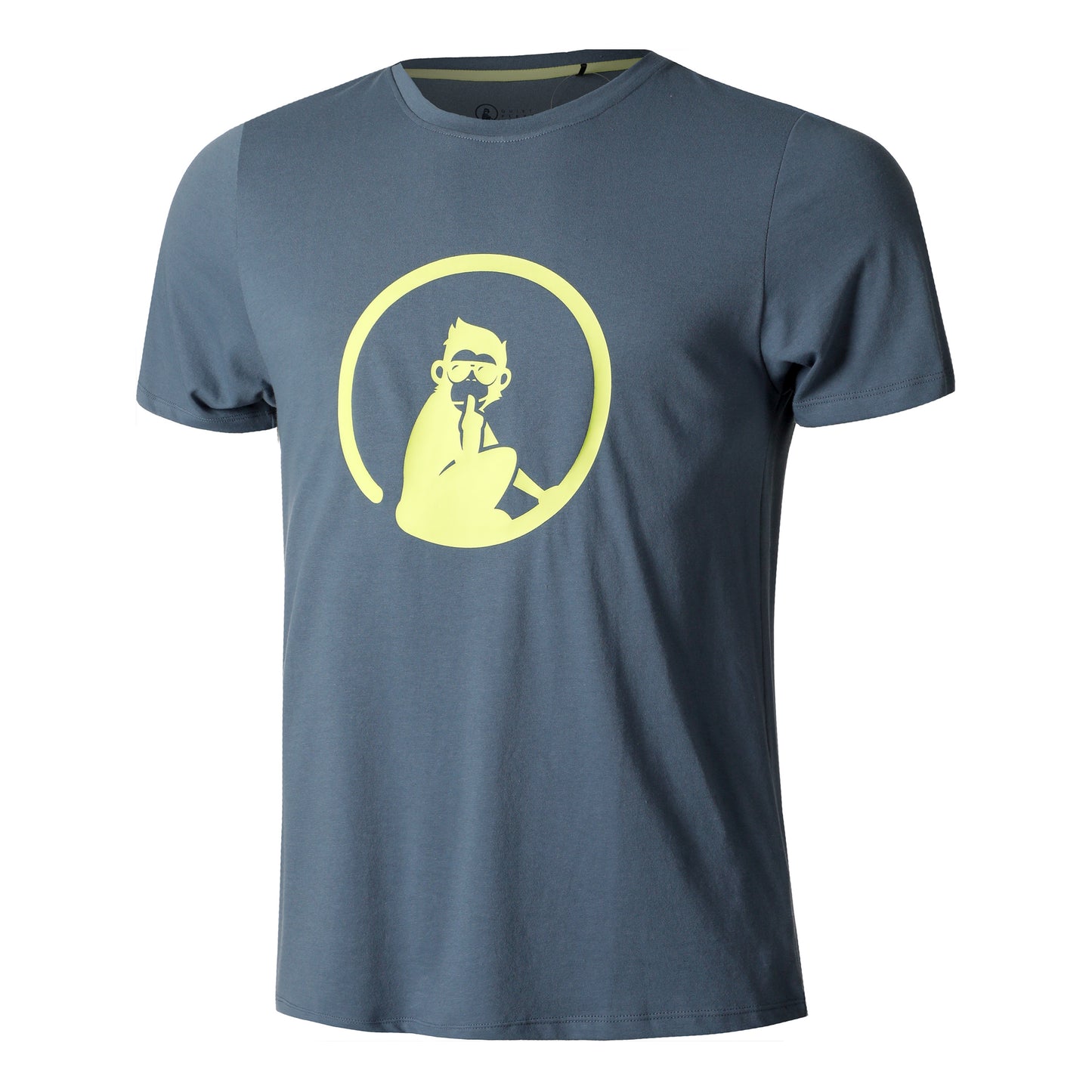 Quiet Please Trainings T-Shirt Herren - blau,