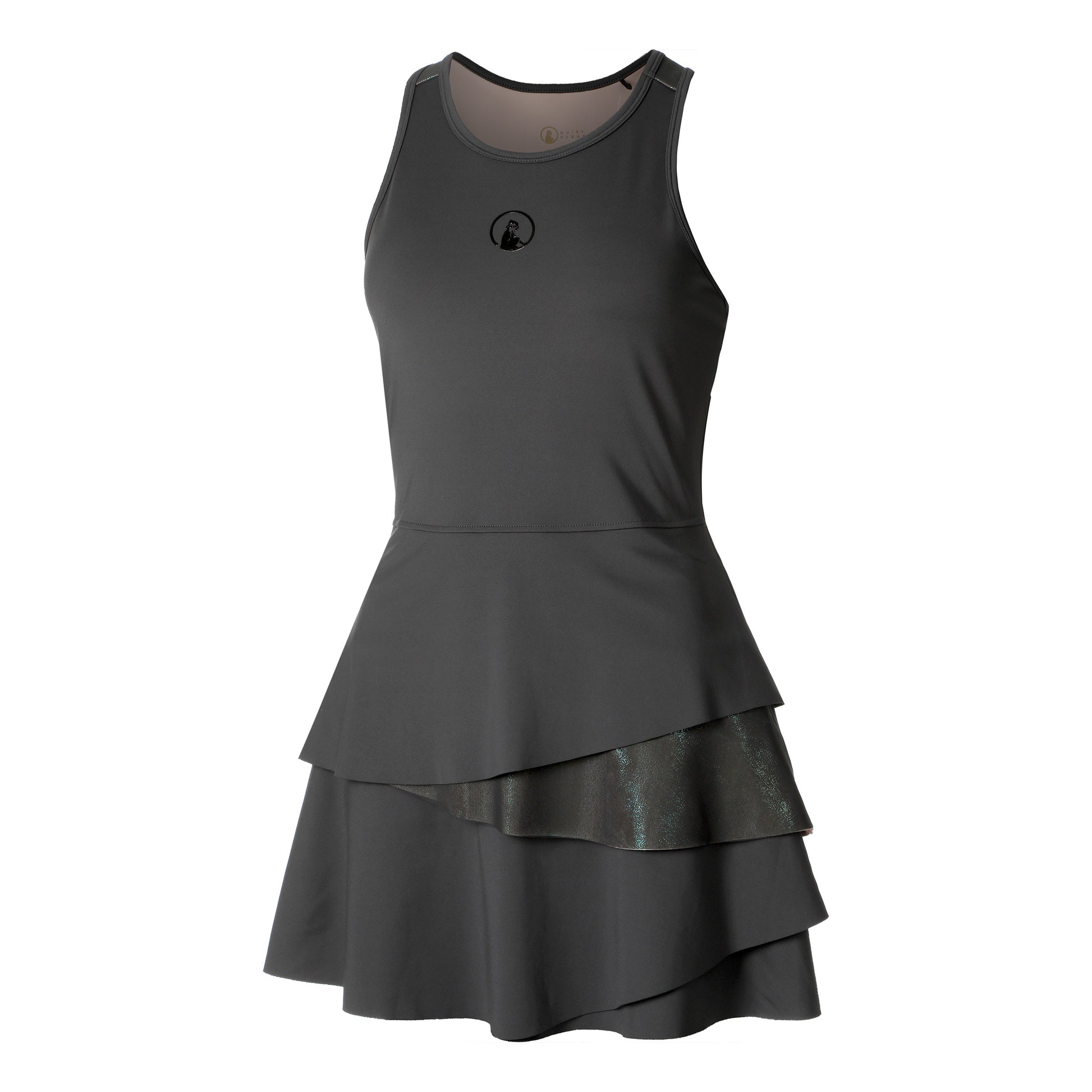 Quiet Please Flounce Kleid Damen - anthrazit,