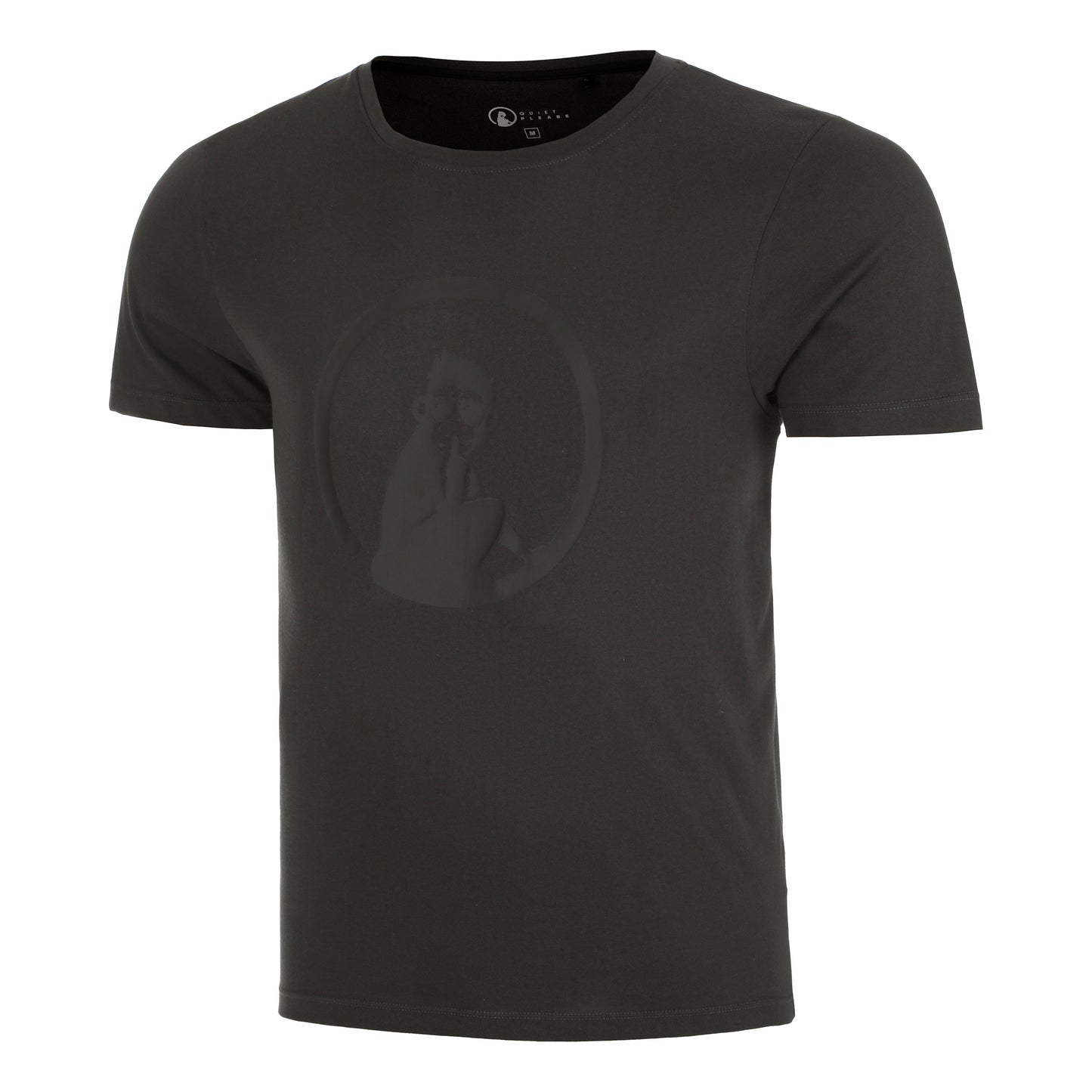 Quiet Please Trainings T-Shirt Herren - anthrazit,