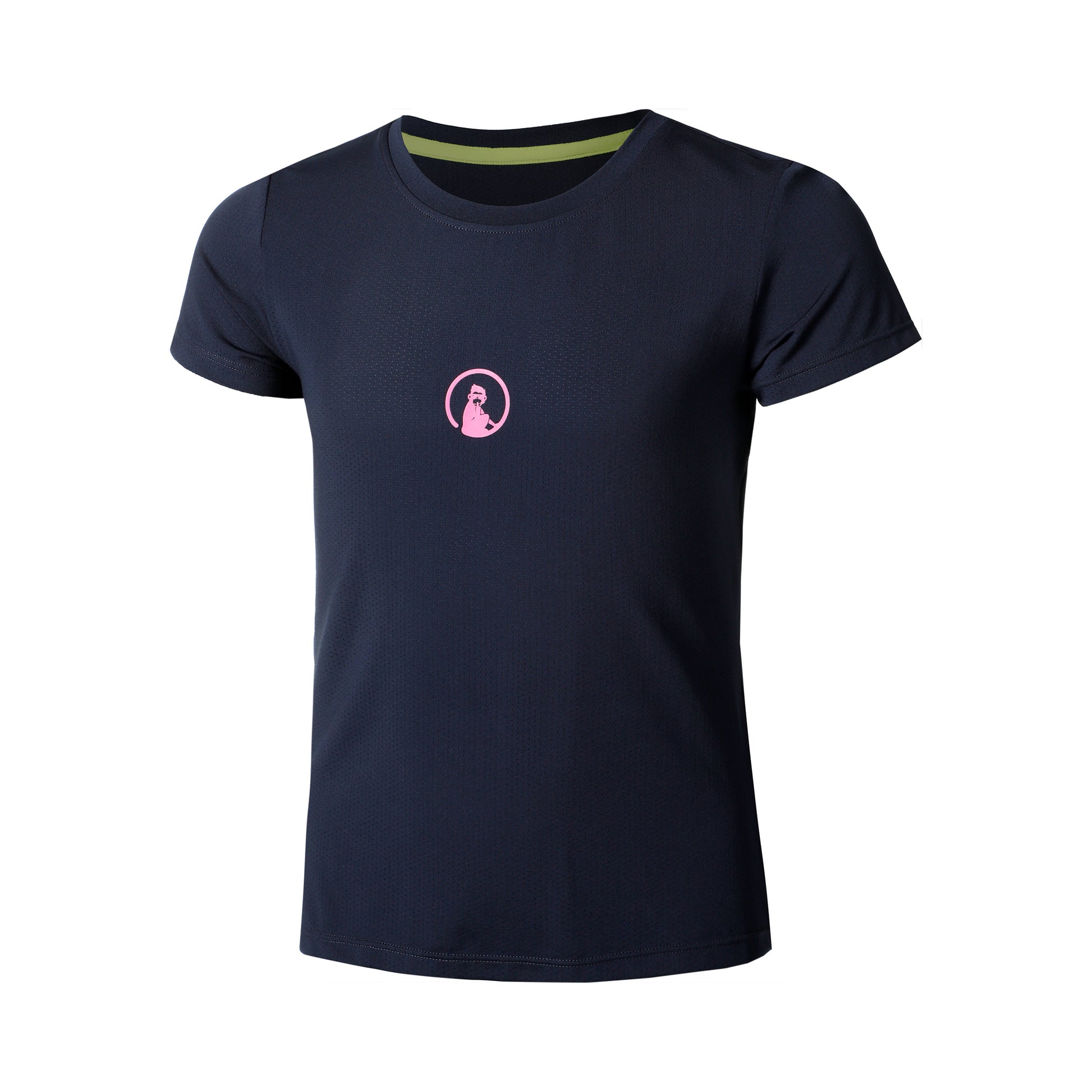 Quiet Please Retriever T-Shirt Girls-Dark Blue,Pink