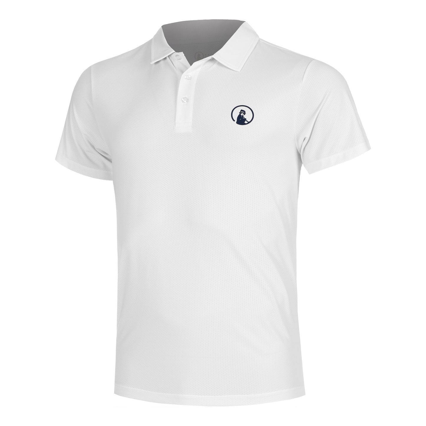 Quiet Please Tournament Polo Men-White