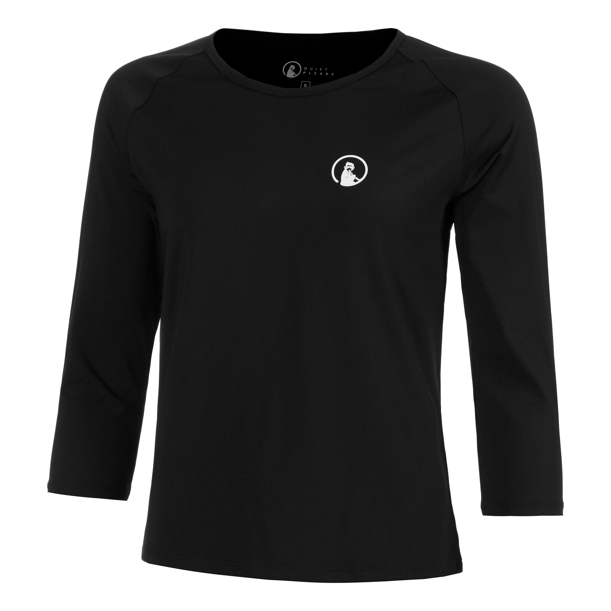 Quiet Please Mixed Long Sleeve Women-Black