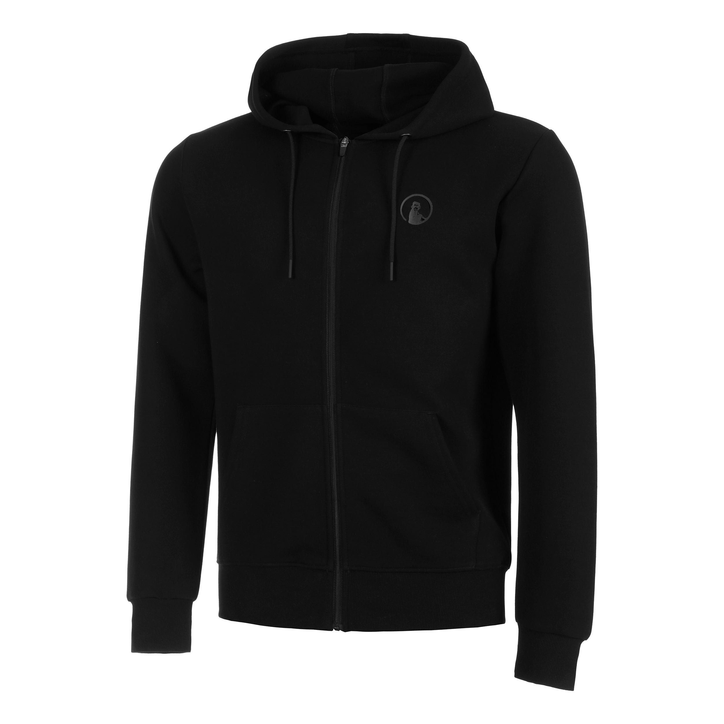 Quiet Please Tonal Core Zip Hoodie Men-Black