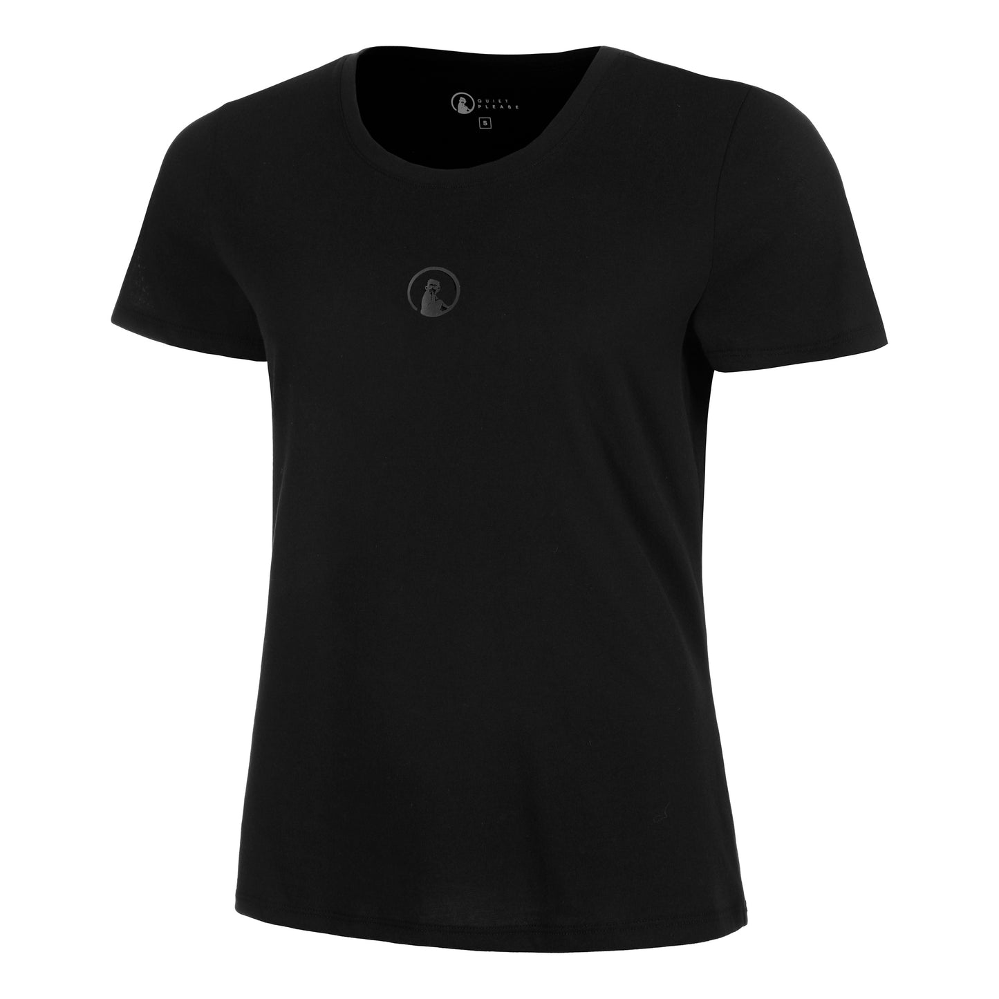 Quiet Please Tonal Core T-Shirt Damen-Schwarz