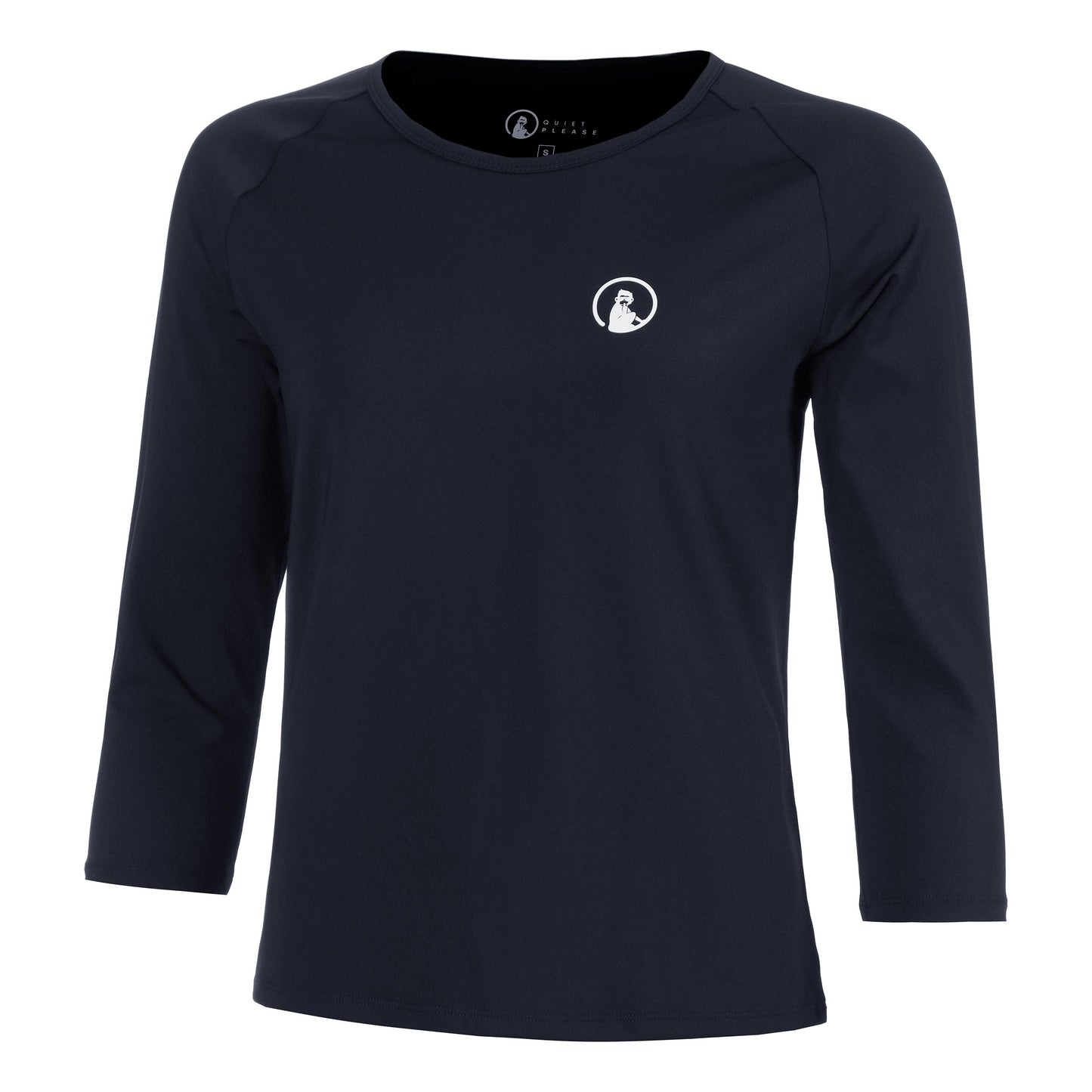 Quiet Please Mixed Long Sleeve Women-Dark Blue