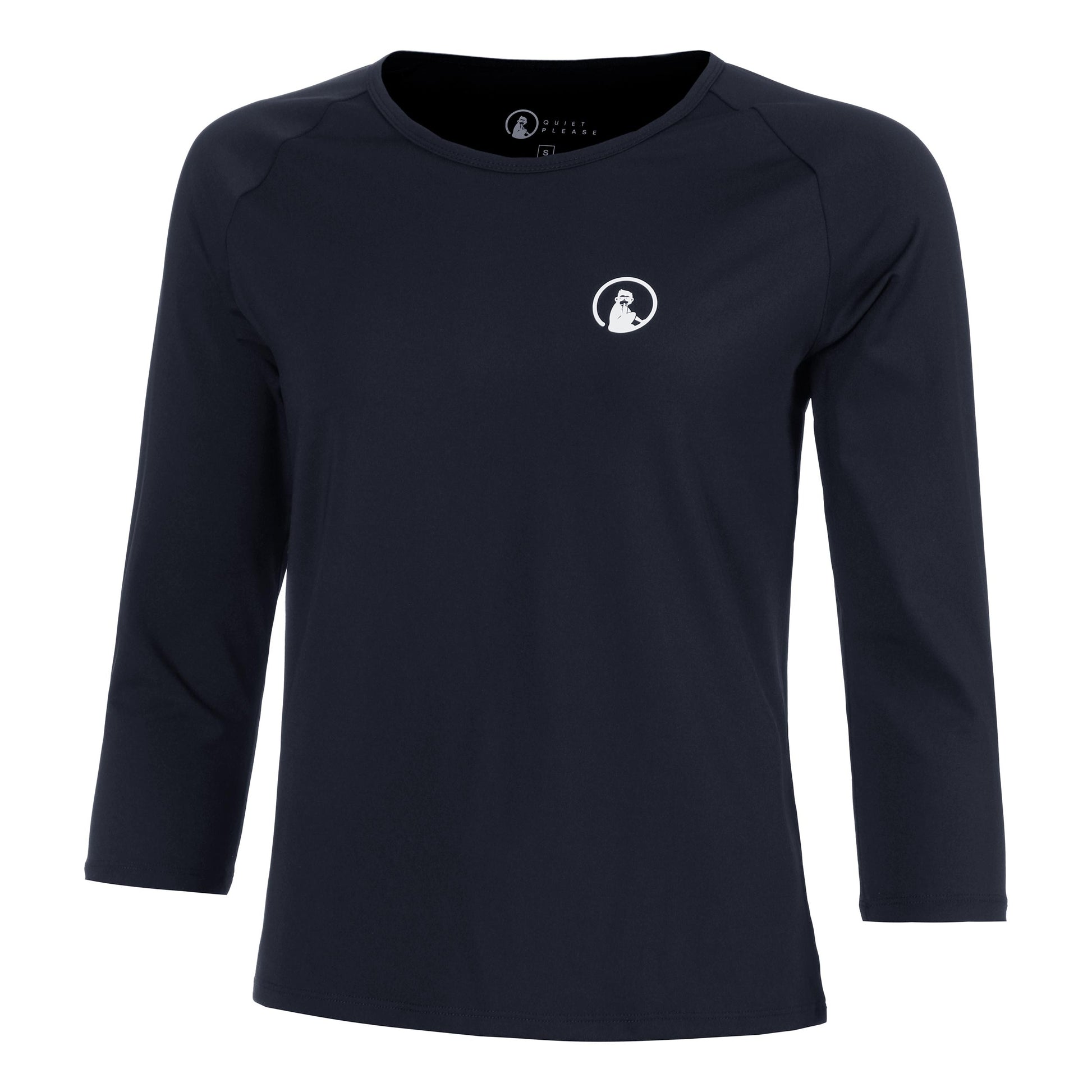 Quiet Please Mixed Long Sleeve Women-Dark Blue