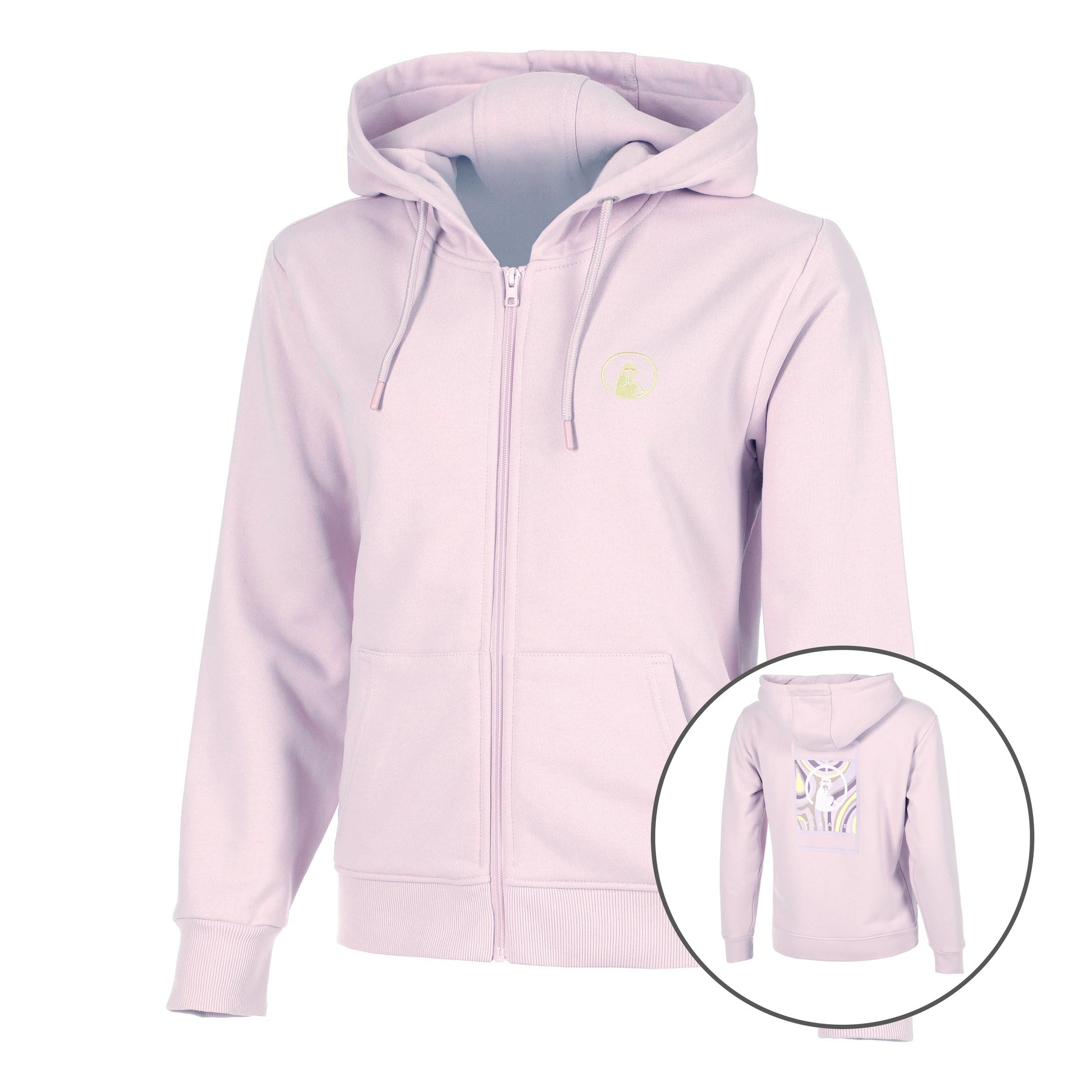 Quiet Please Mind Taped Zip Hoodie Women-Lilac,Neon Green