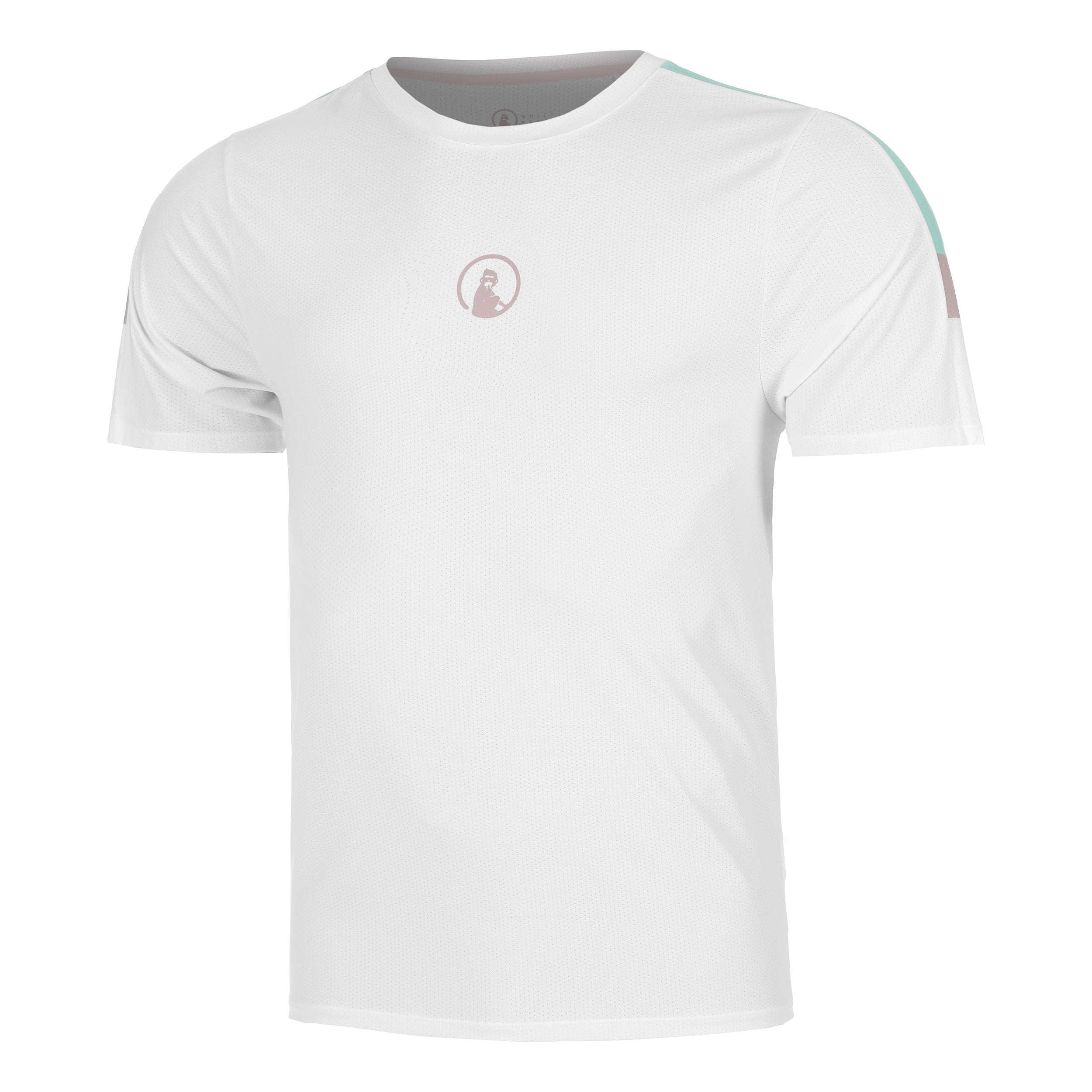 Quiet Please Mind Receiver Hori T-Shirt Men-White,Multicoloured
