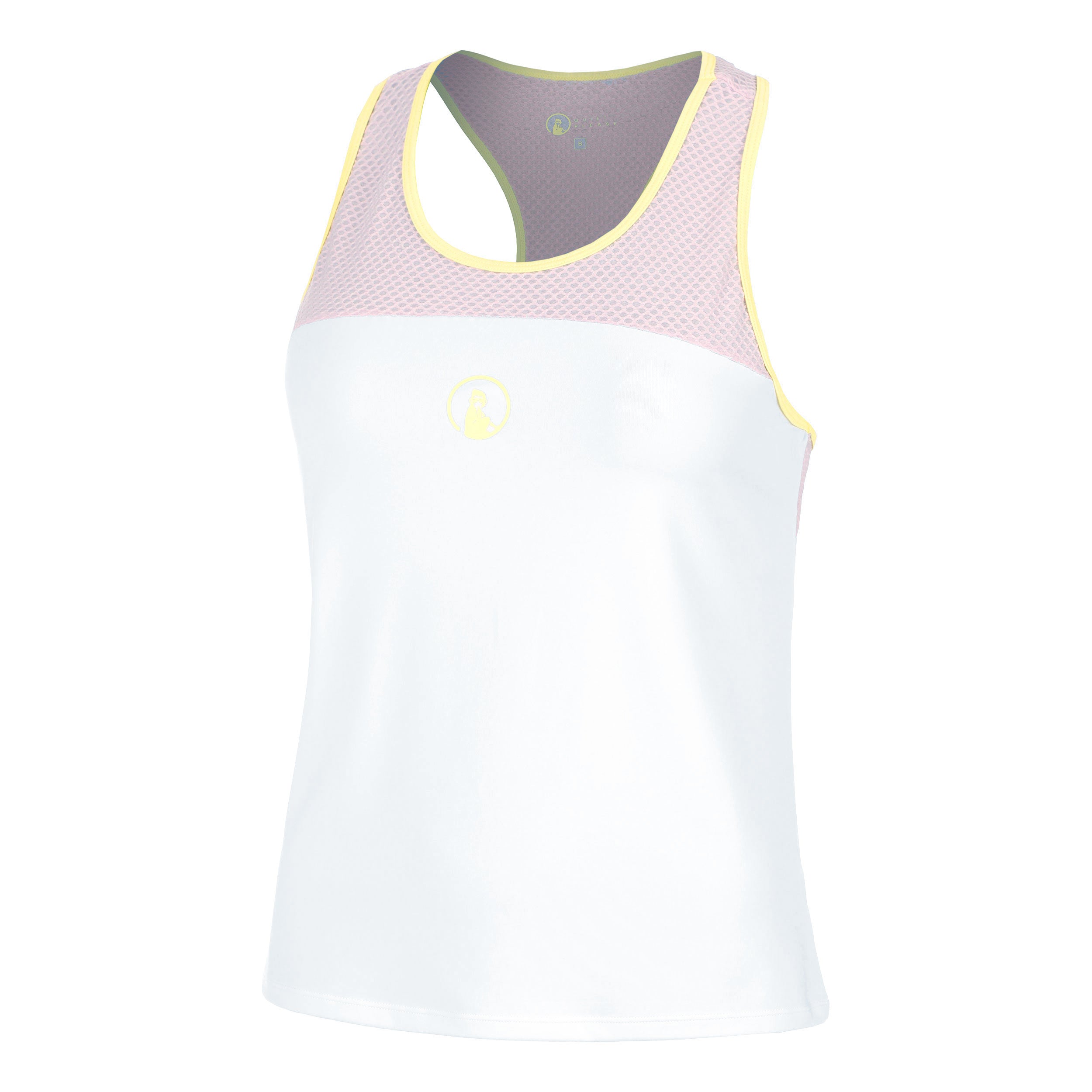 Quiet Please Mind Racerback Tank Top Women-White,Lilac