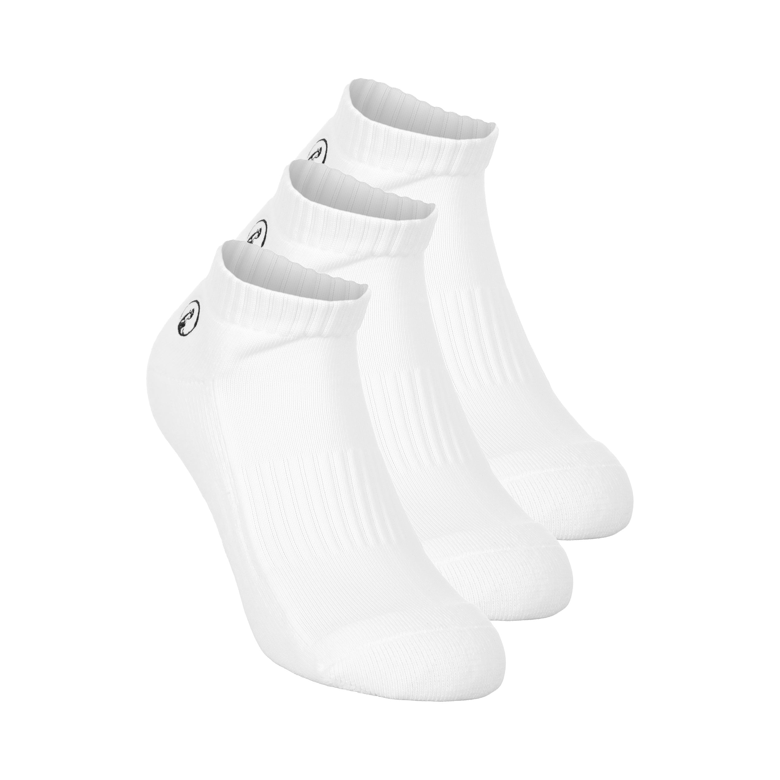 Quiet Please Performance Short Tennis Socks-White