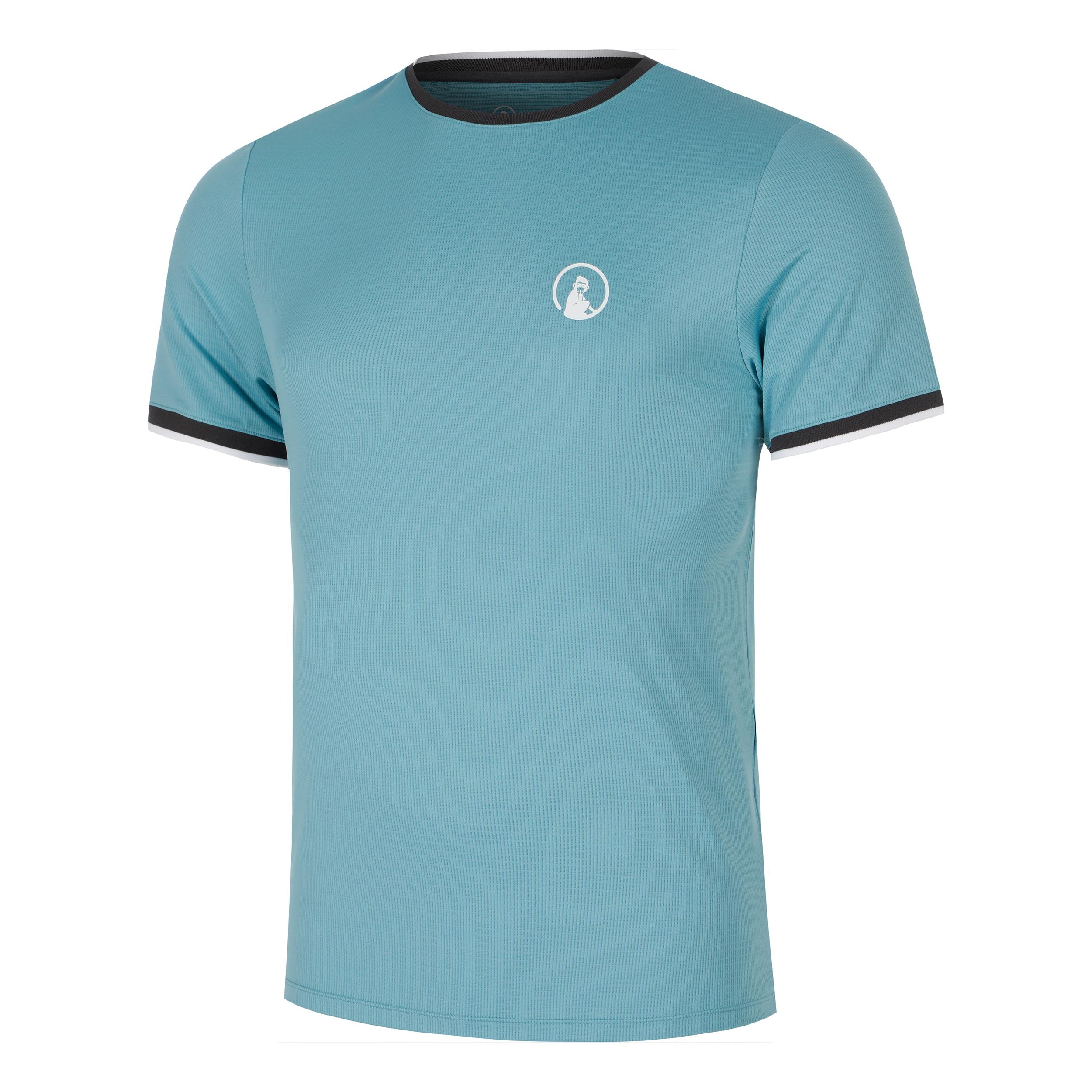 Quiet Please Create Break Ringer T-Shirt Herren-Hellblau,Weiß