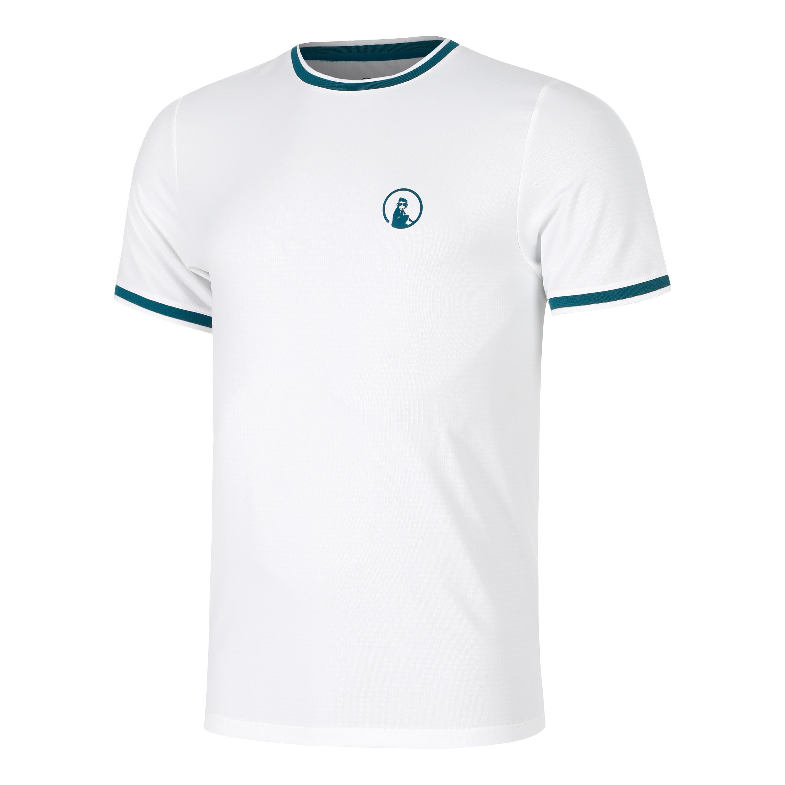 Quiet Please Create Break Ringer T-Shirt Herren-Weiß,Petrol