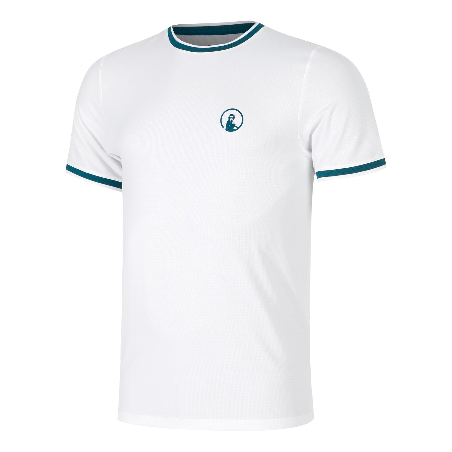 Quiet Please Create Break Ringer T-Shirt Men-White,Petrol